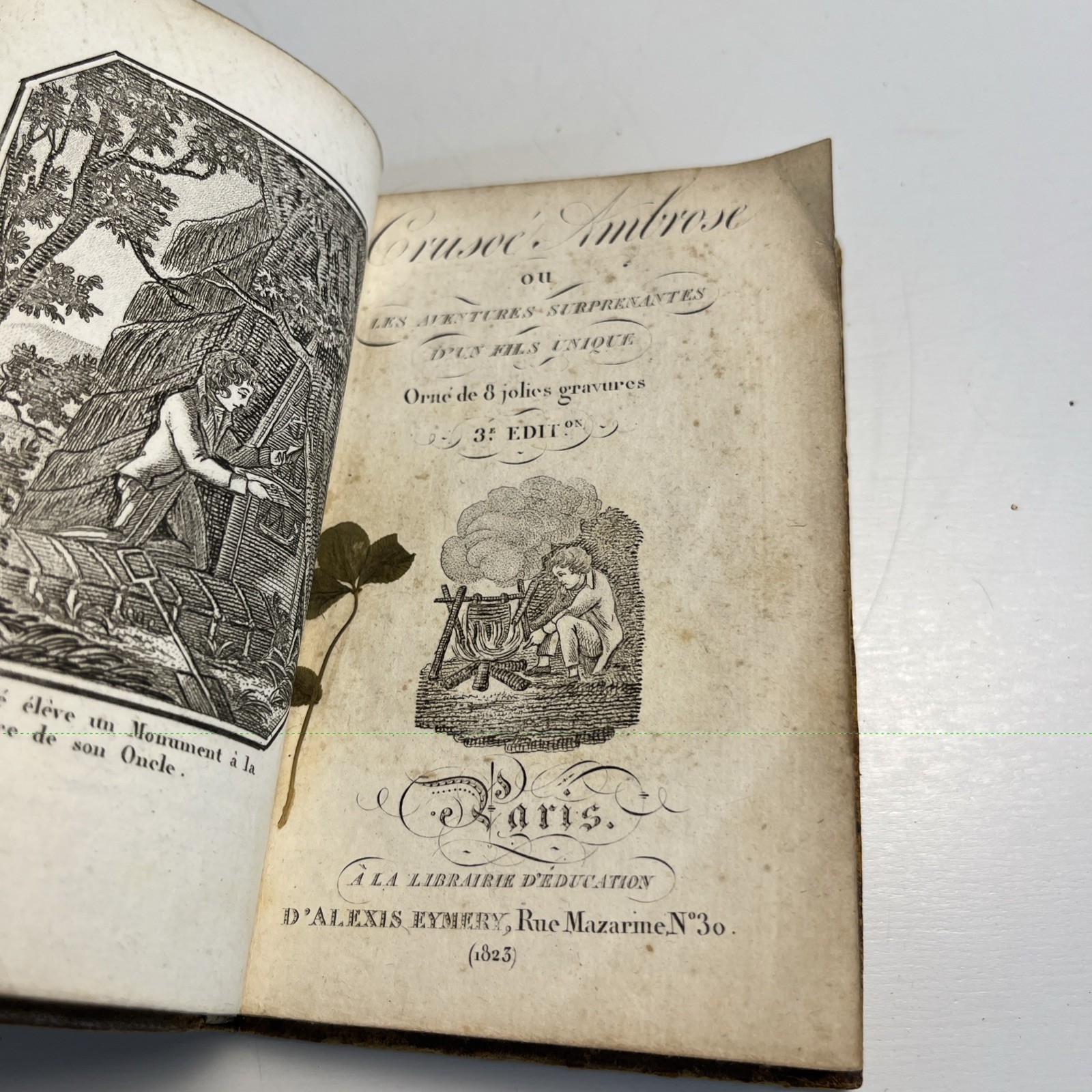 1823 Crusoé Ambrose French Robinsonade Illustrated Book Alexis Eymery Paris