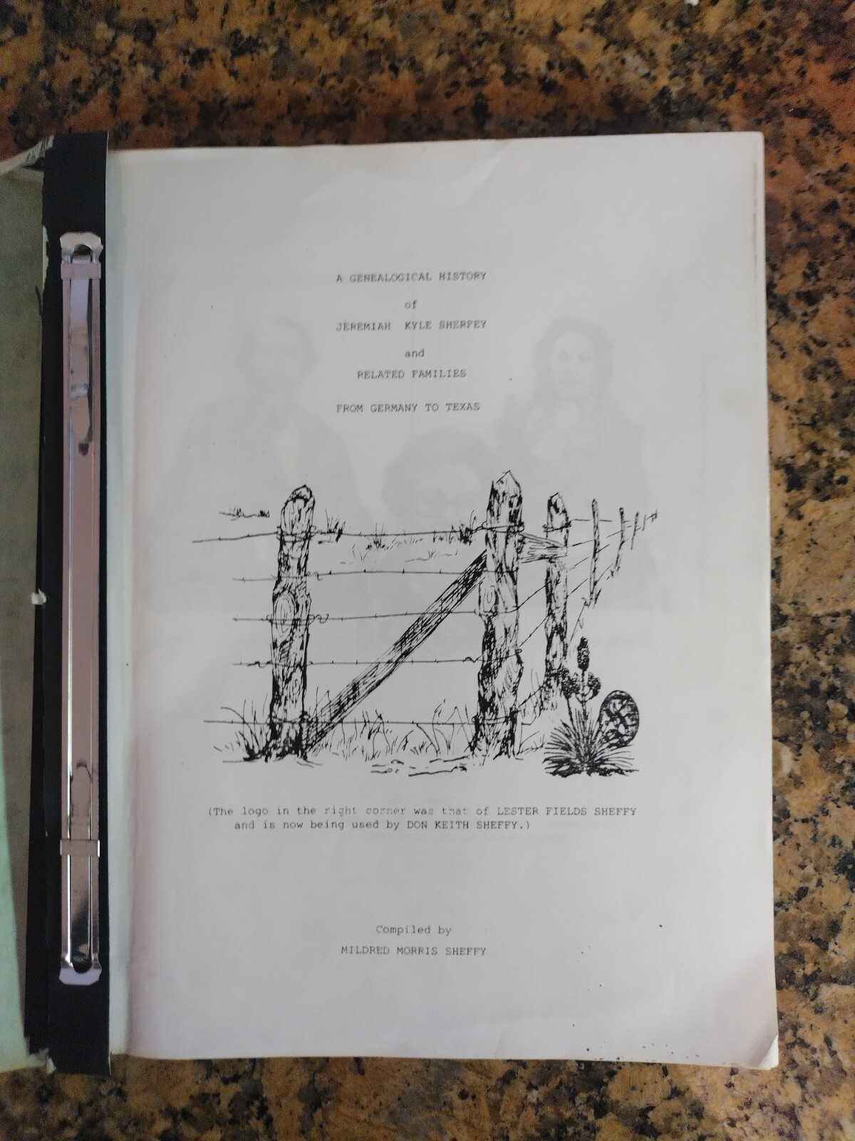 Genealogical History Jeremiah Sherfey Germany To Texas Sheffy 1800-1985
