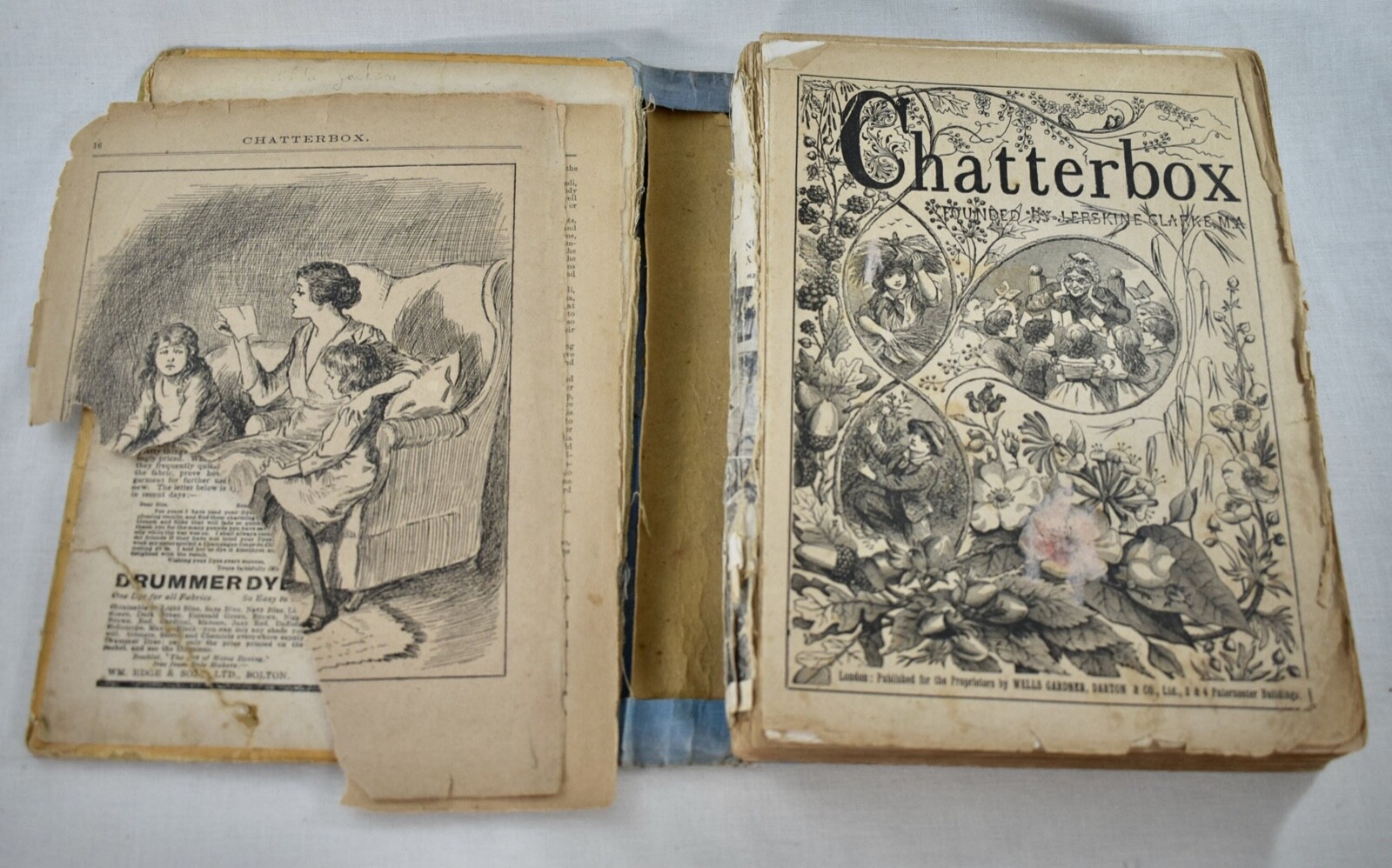 ANTIQUE CHATTERBOX HARDBACK CHILDRENS MAGAZINE BOOK c1920