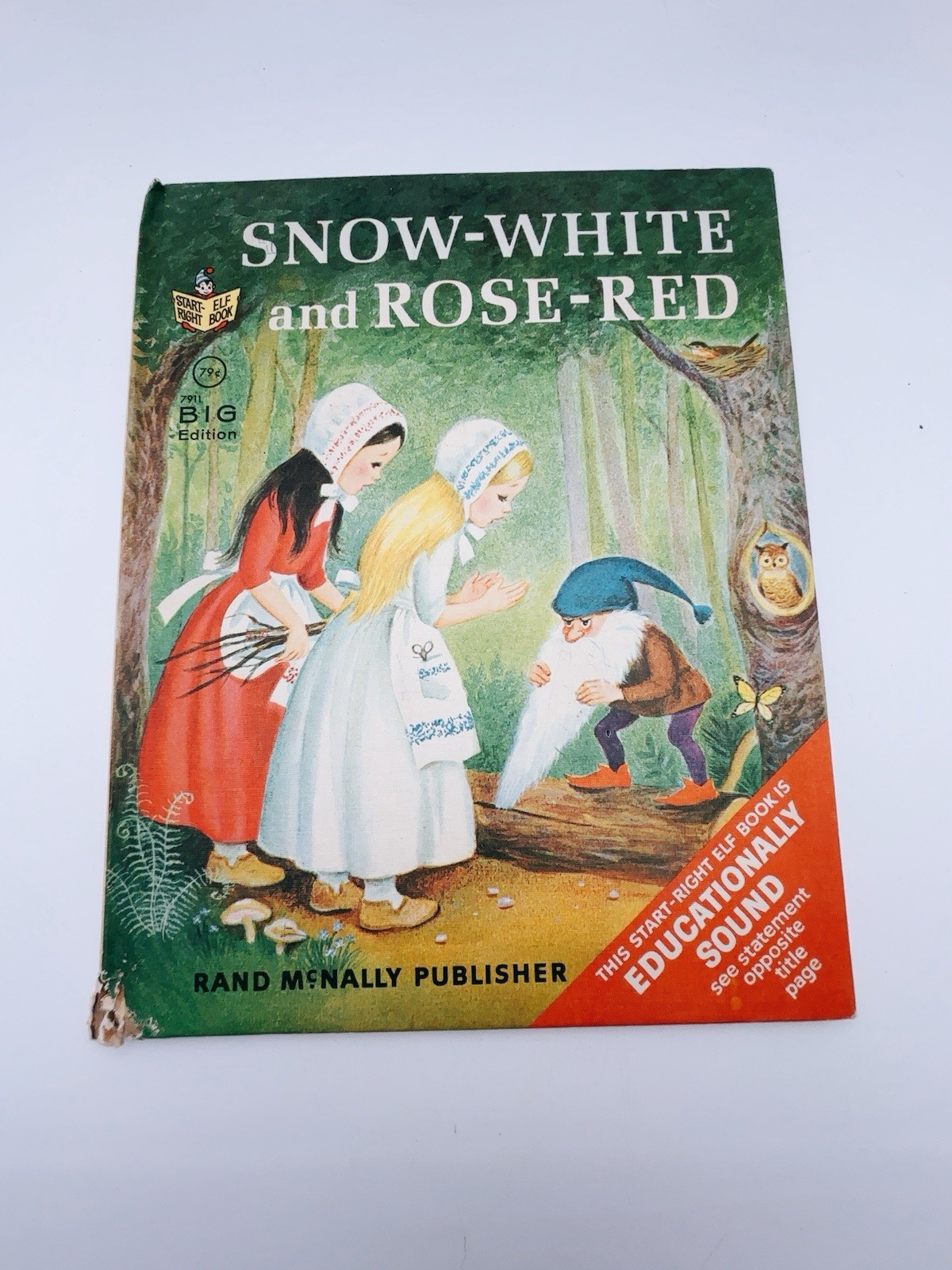 SNOW-WHITE AND ROSE RED Bros Grimm Rand McNally Elf Book 1967 Cooper Illlus