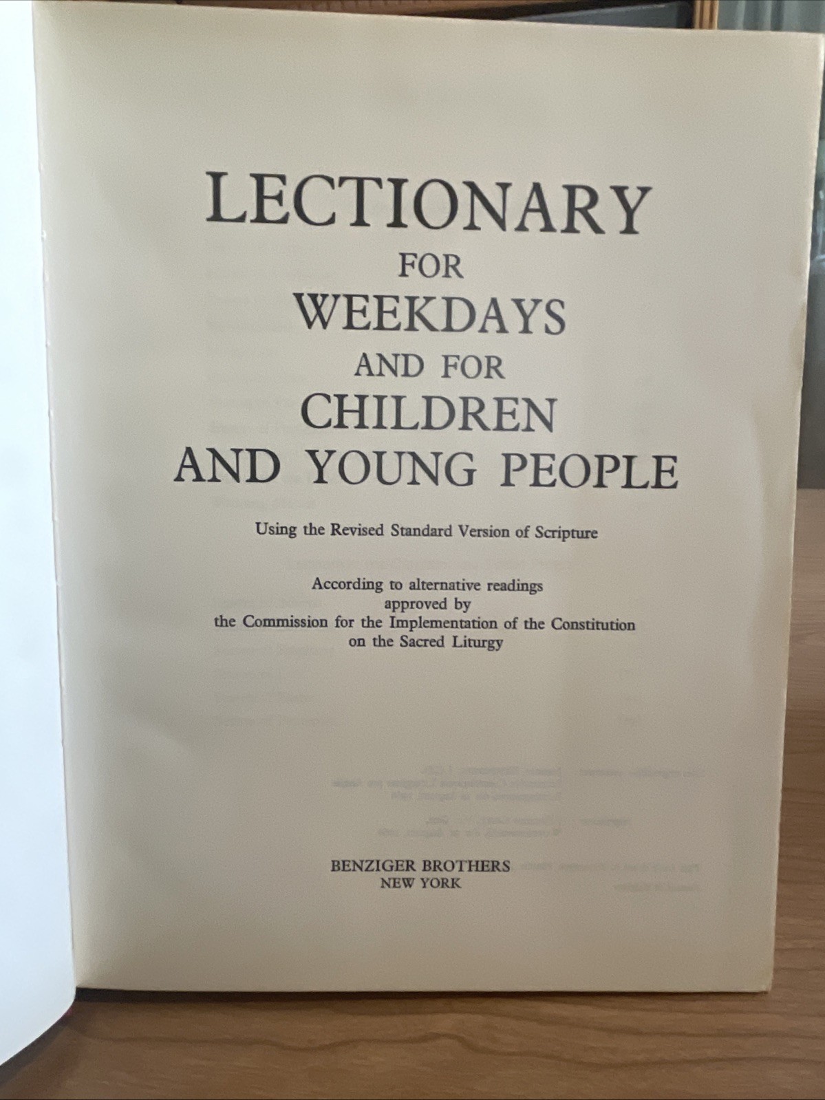 Lectionary for Weekdays & for Children & Young People ; Catholic ; English 1966