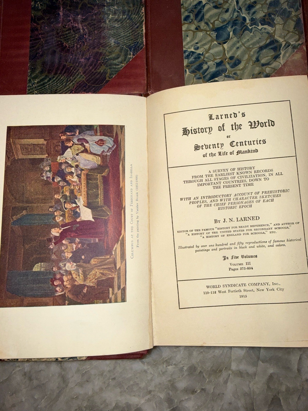 Antique 1915 Larned’s History of the World Complete 8 Vol Set IllustGilt Binding