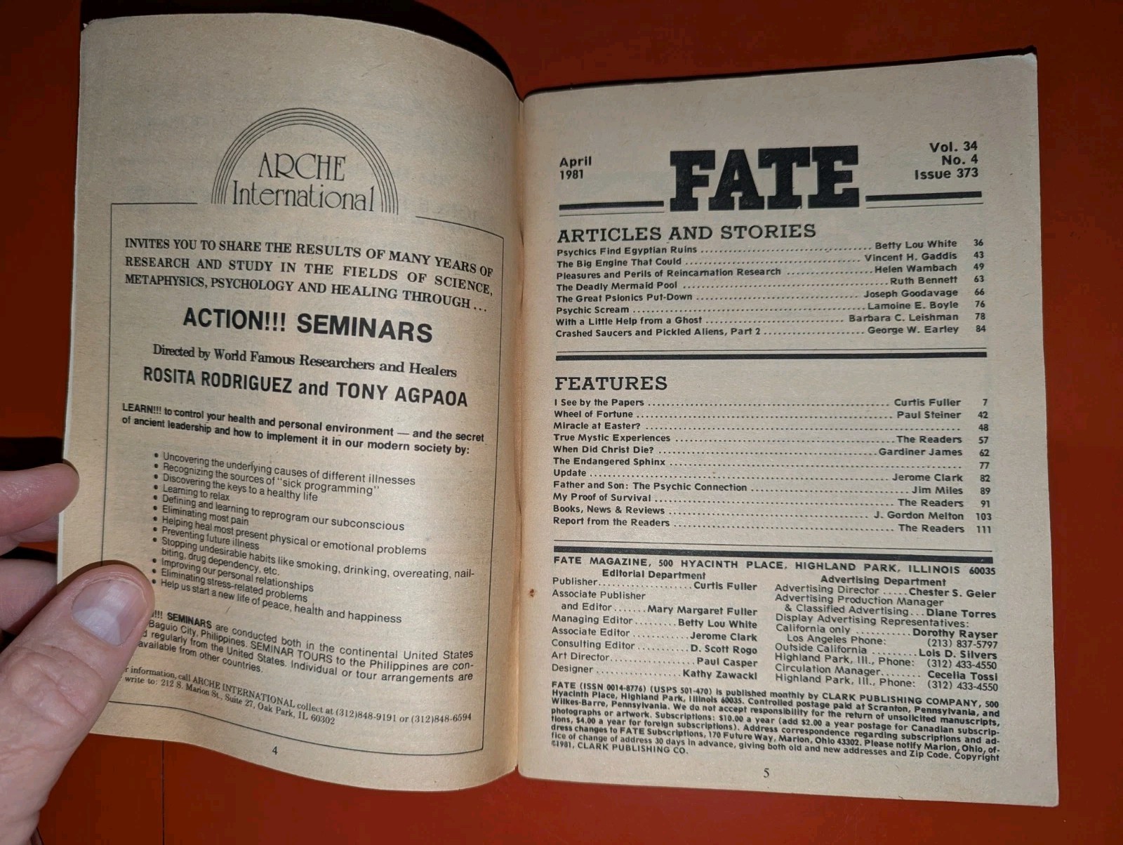 1981 Fate Magazine/Digest Lot of 9 Science Fiction Unexplained