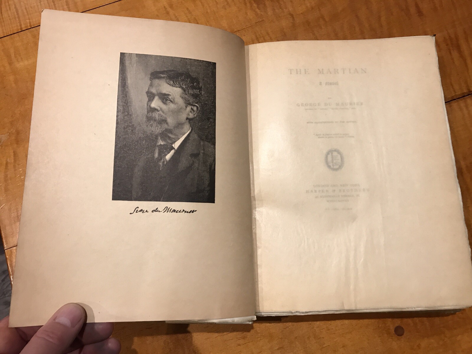 THE MARTIAN George Du Maurier 1st Edition LONDON 1898 #131/250 ANTIQUE Book Huge