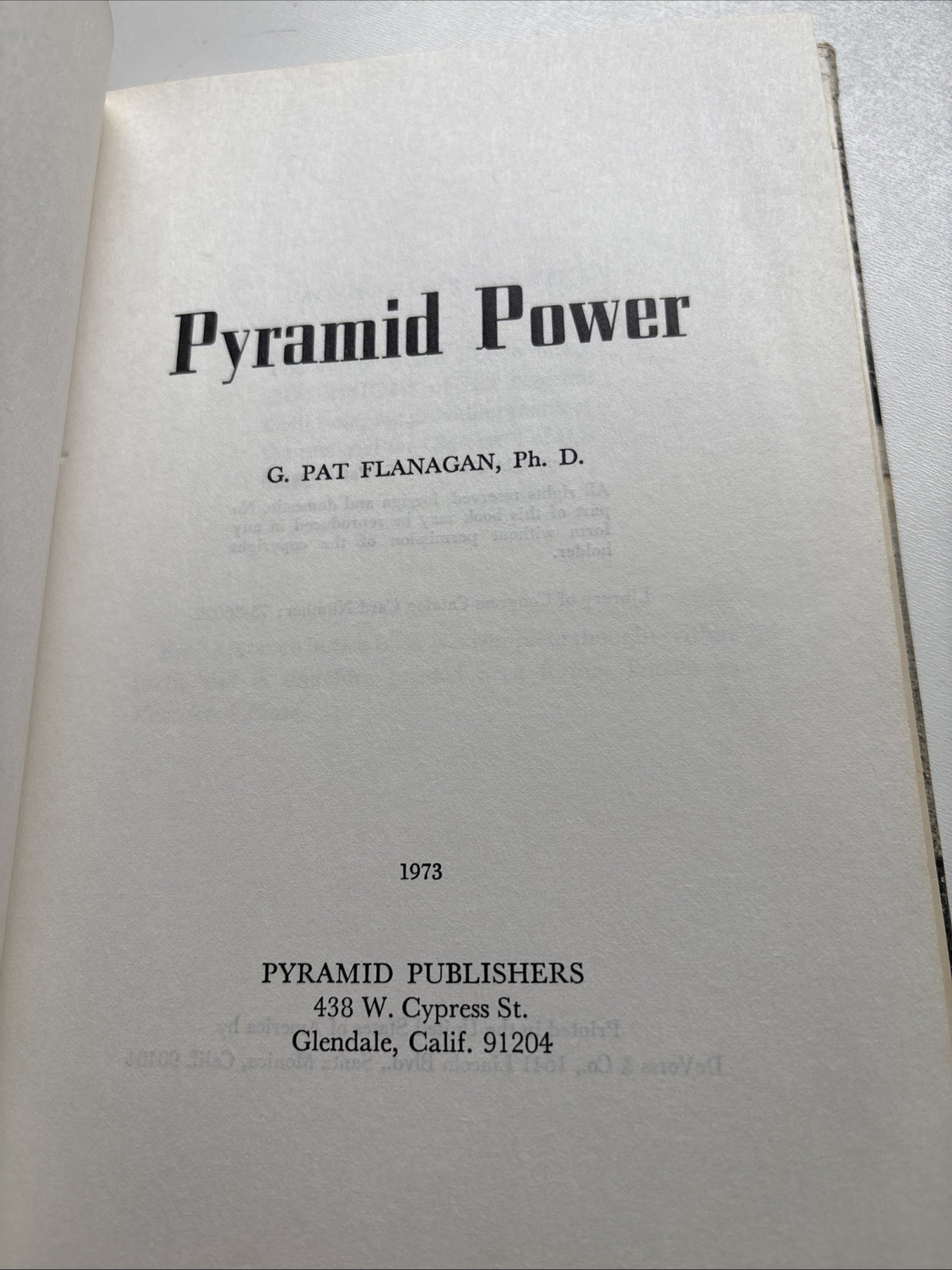 Pyramid Power by G Pat Flanagan, HC DJ 1st Edition 1973