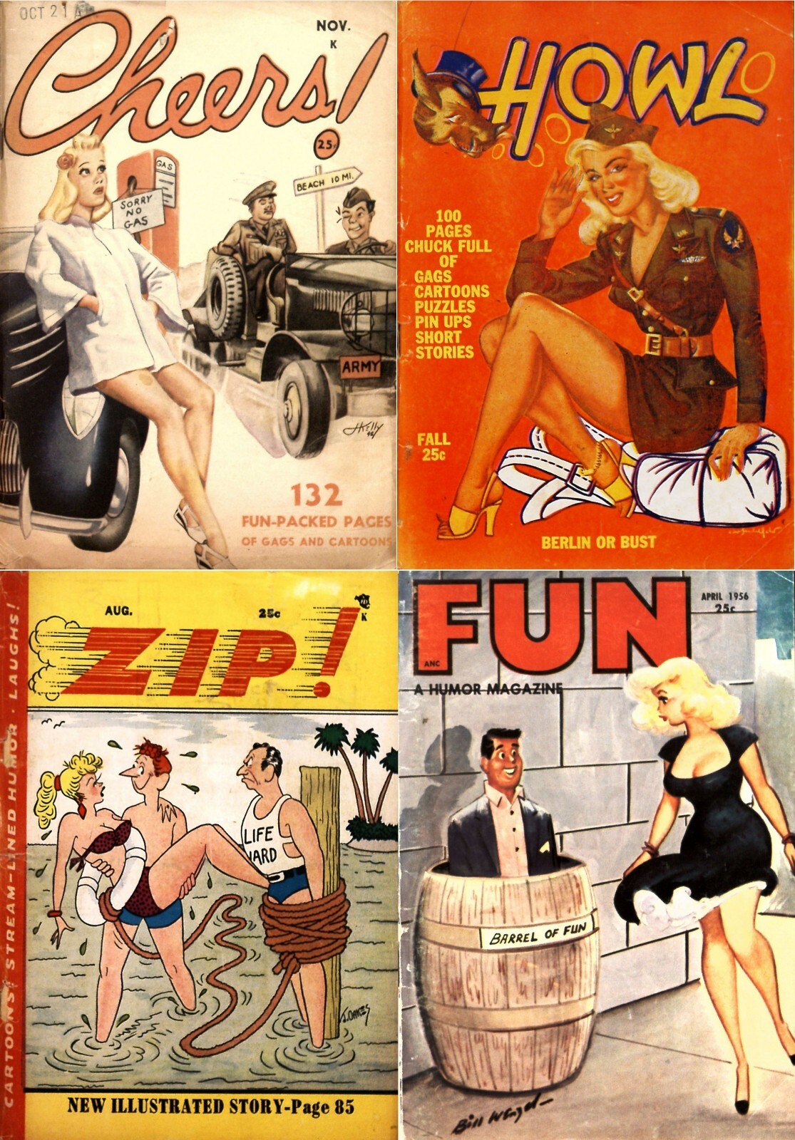 18 Old Issues of Assorted Adult Gags Humor Risqué Racy Comics Magazines on DVD