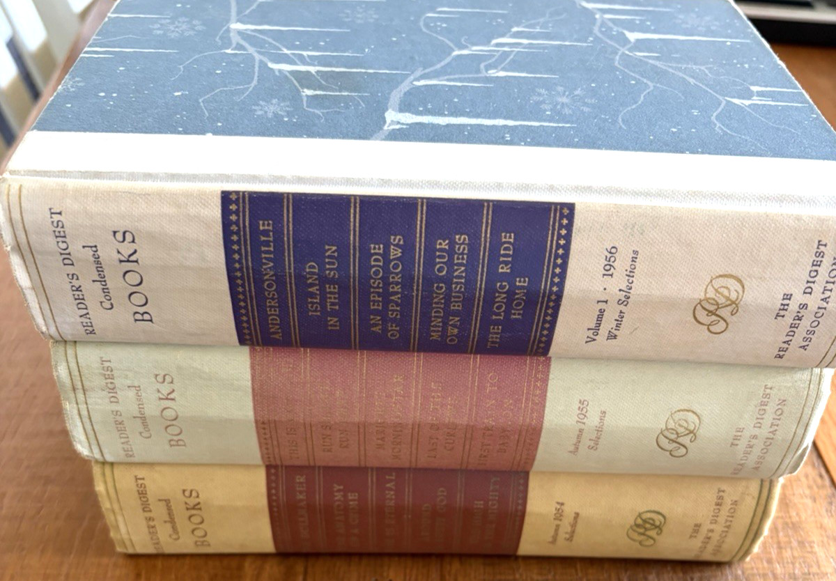 Readers Digest Condensed Books 1954 1955 1956 Winter Autumn Patterned Covers
