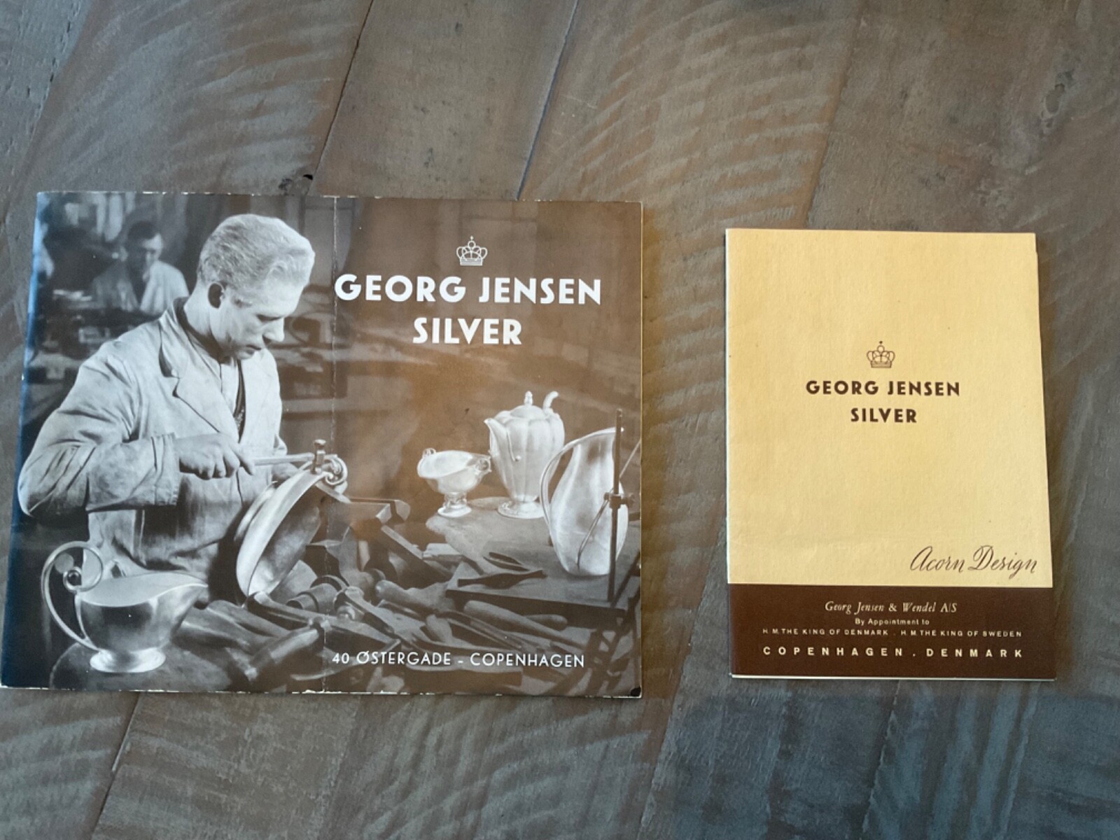 Georg Jensen silver Catalog 32 pages + Acorn design catalogue both w/ price list