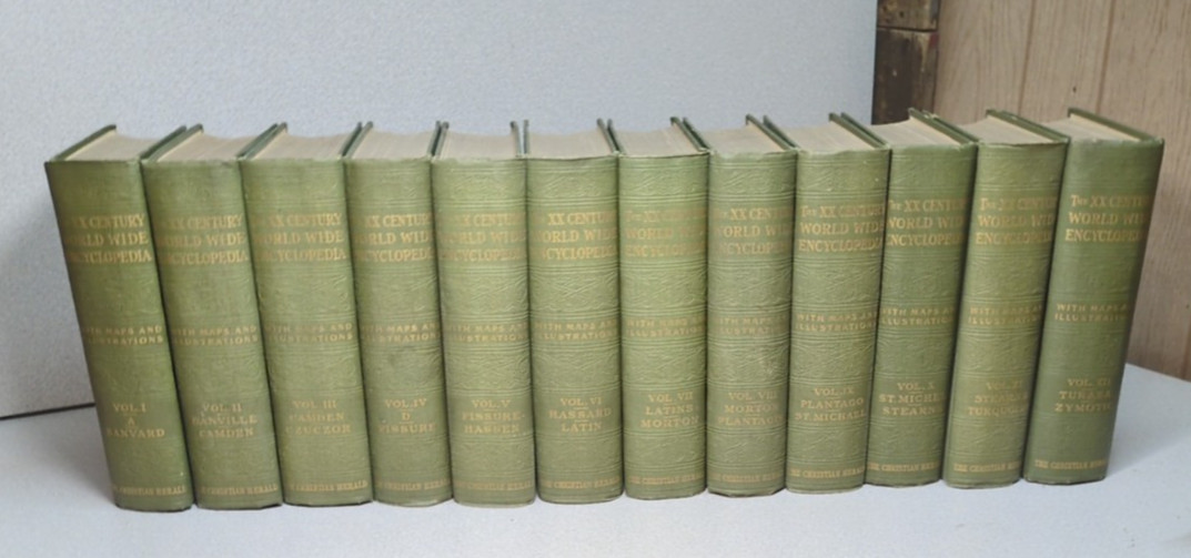Twentieth Century World-Wide Encyclopedia 1903 Ambrose Johnson 12 volumes