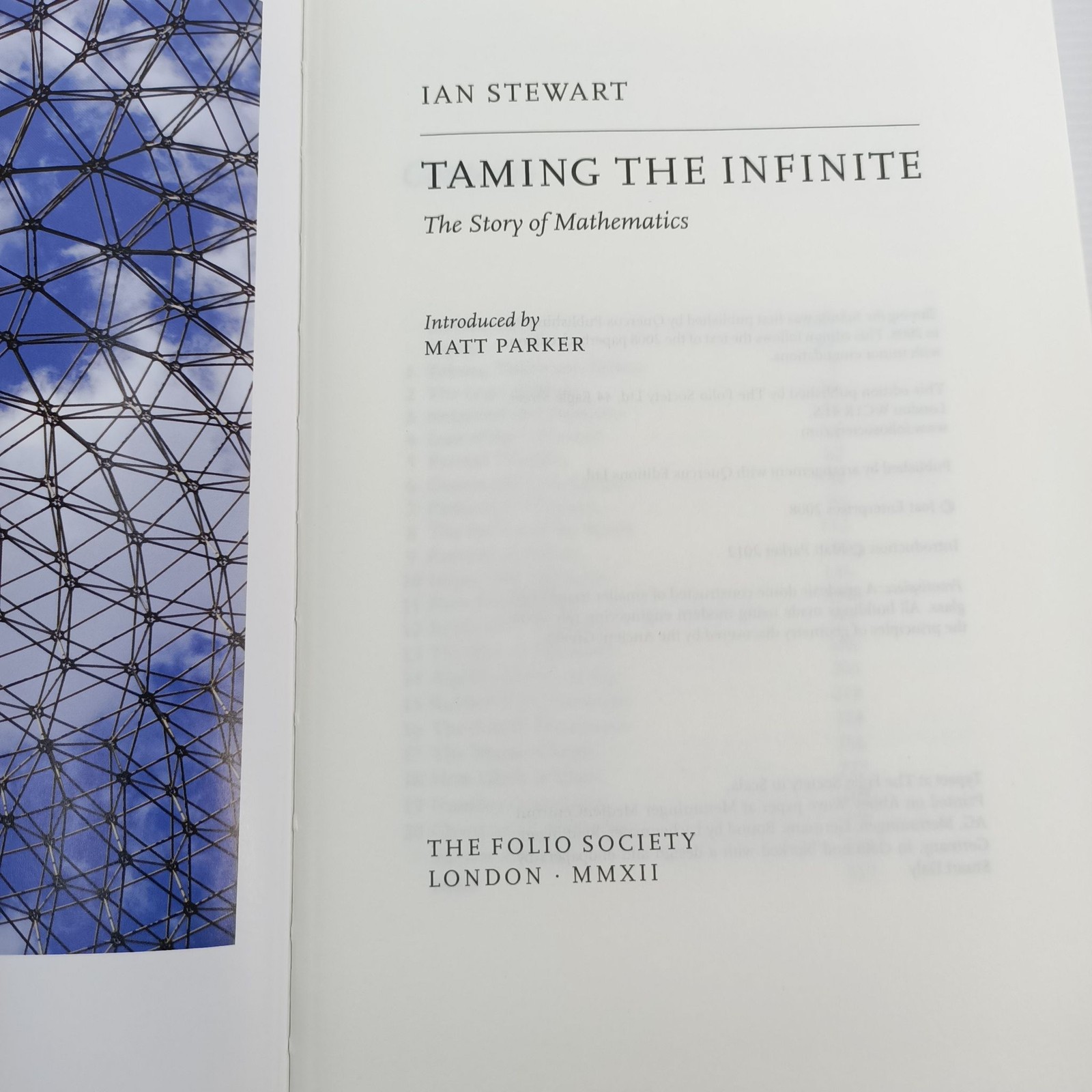 Folio Society Taming The Infinite Ian Stewart 2012 Hardback Slipcased Book