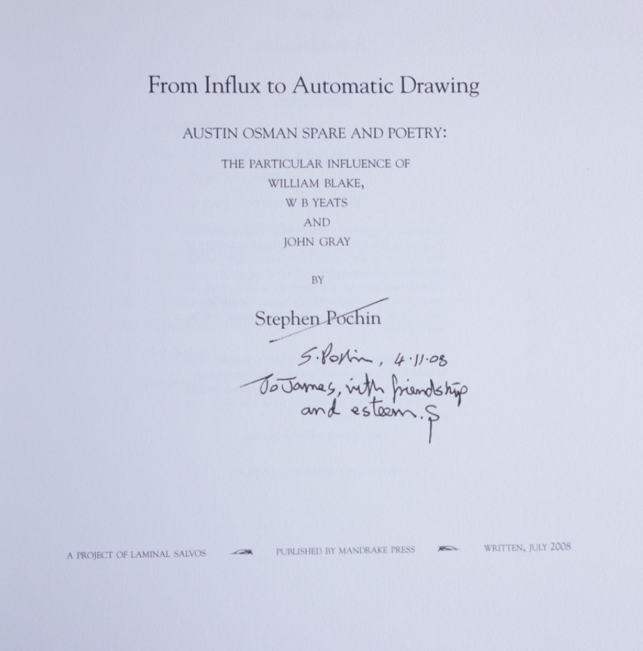 Evolution Vol. One. From Influx to Automatic Drawing – Mandrake, 2008 – Signed