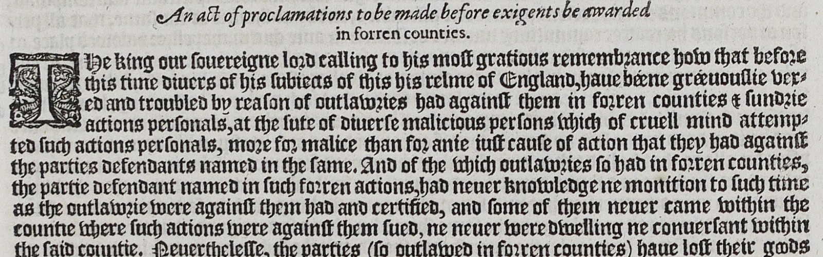 1587 Grafton Statutes Leaf Murder Robbery Church Sanctuary Henry VIII Law