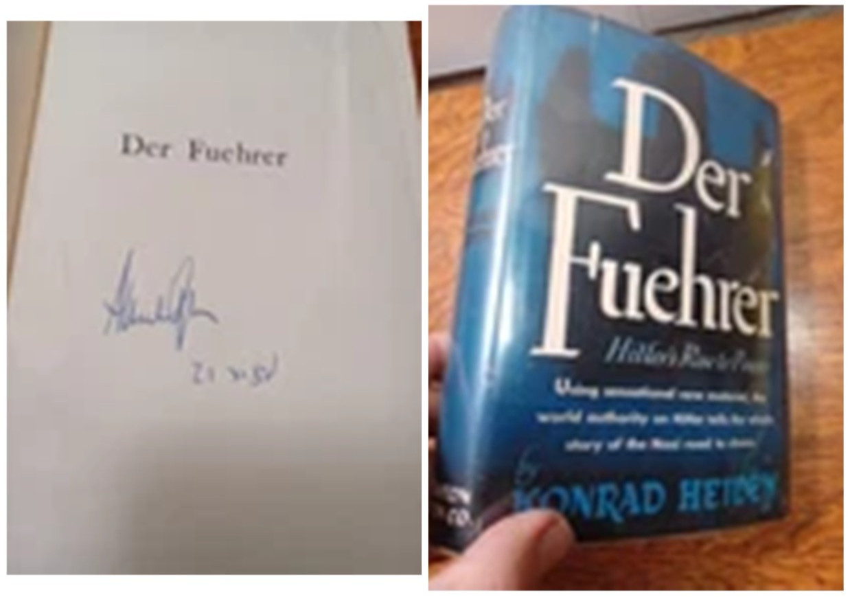 Der Fuehrer by Heiden 1st Ed 1944 Signed By Albert Speer Germany WWII JRR50