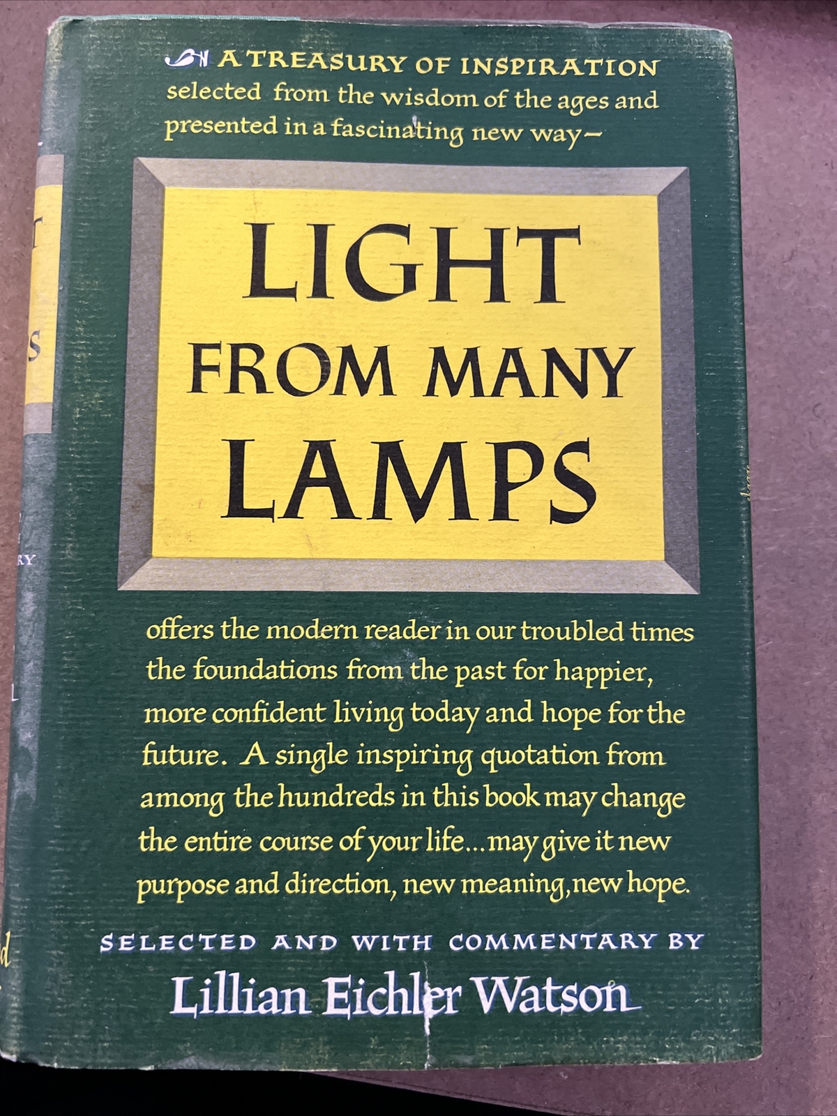 Light from Many Lamps: A Treasury of Inspiration 1951 HCDJ B9