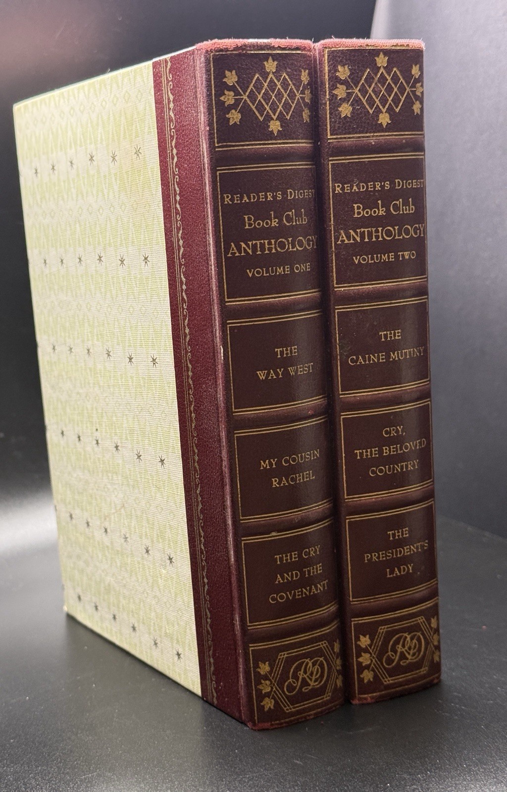 Vintage Books for Decor 1956 Readers Digest Anthology Volumes 1 2 Hardcover Set