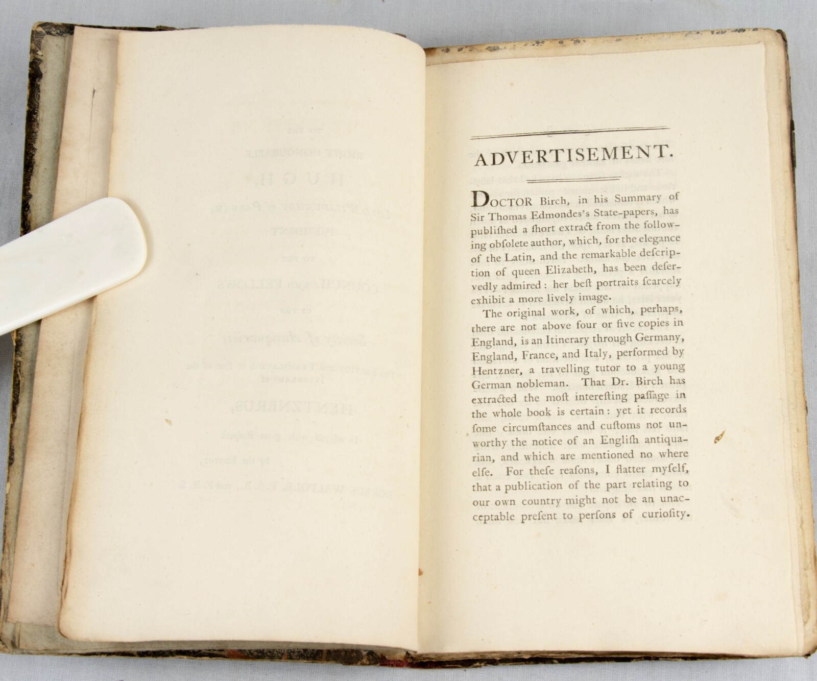 Queen Elizabeth Reign – curious plates – Paul HENTZNER 1797 – Travels in England