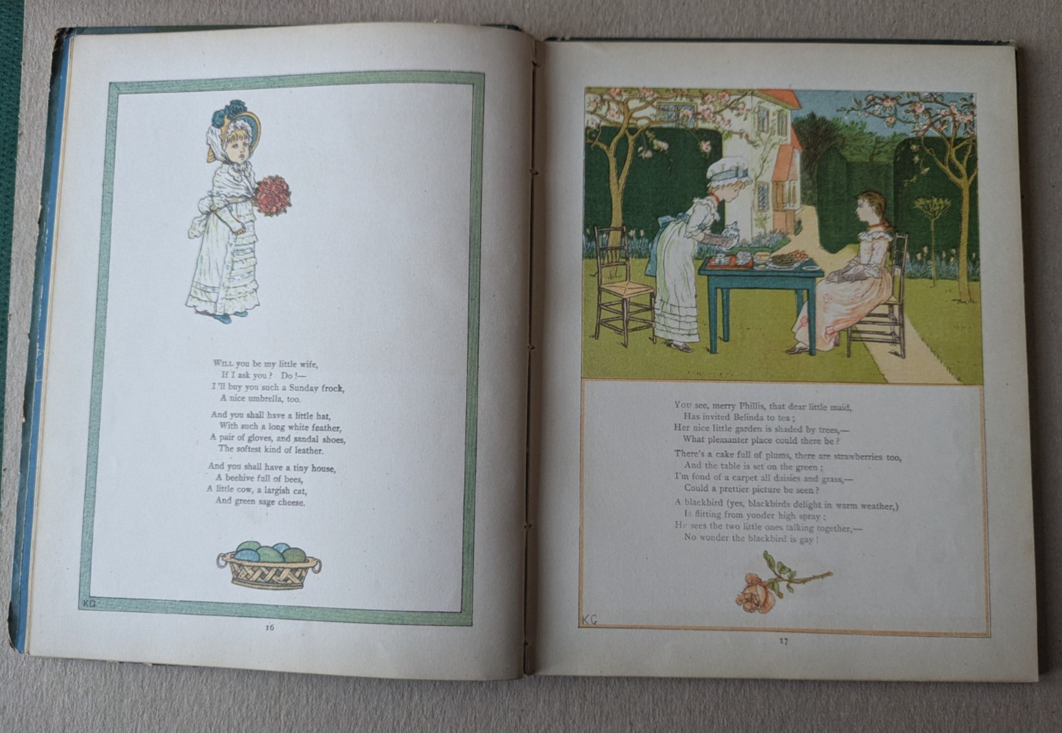 Under The Window by Kate Greenaway 1st Ed. 1878 Engraved by Edmund Evans