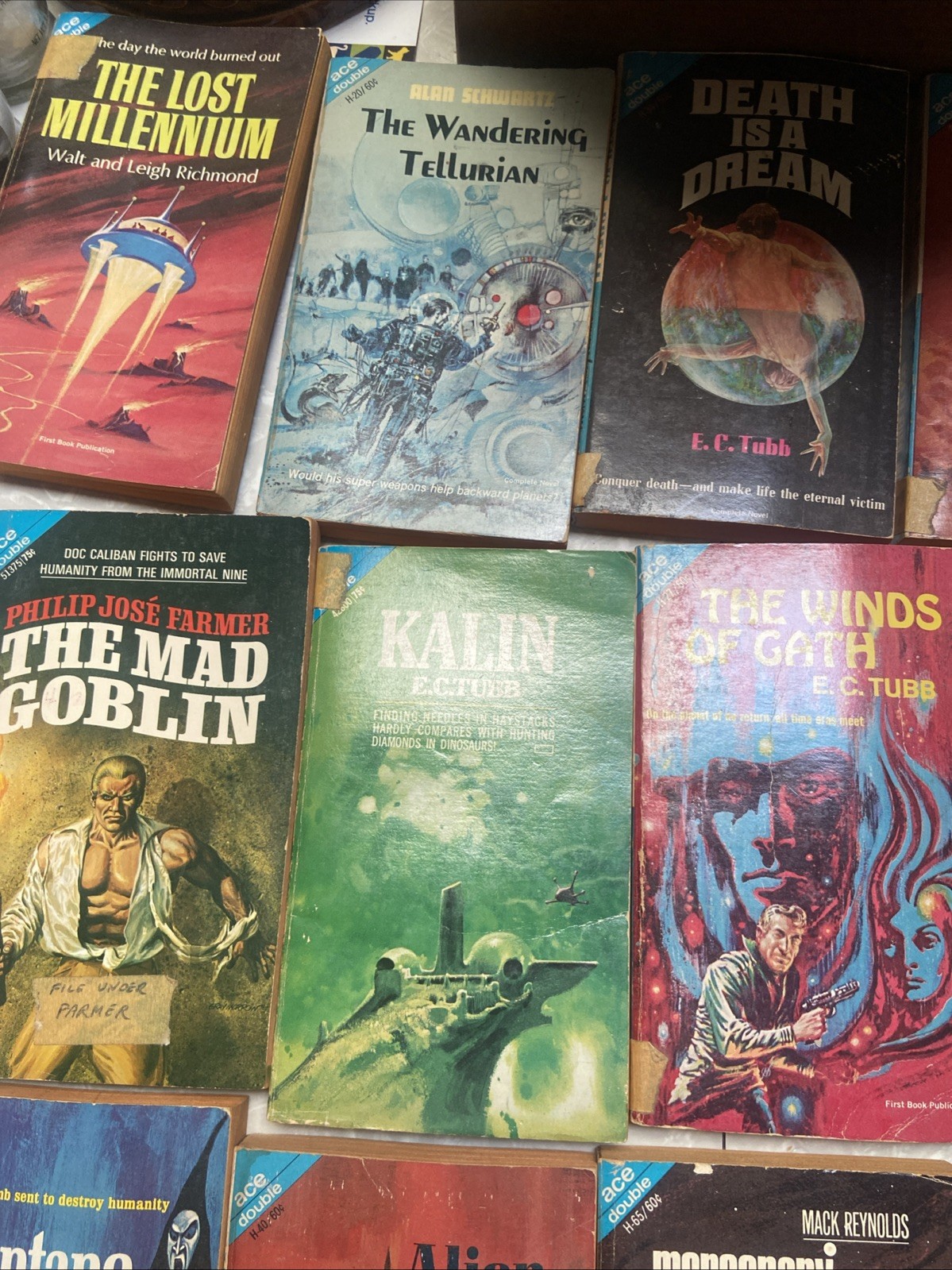 Vintage Ace Double Paperbacks SCI-FI lot of 24 science fiction novels 1960s