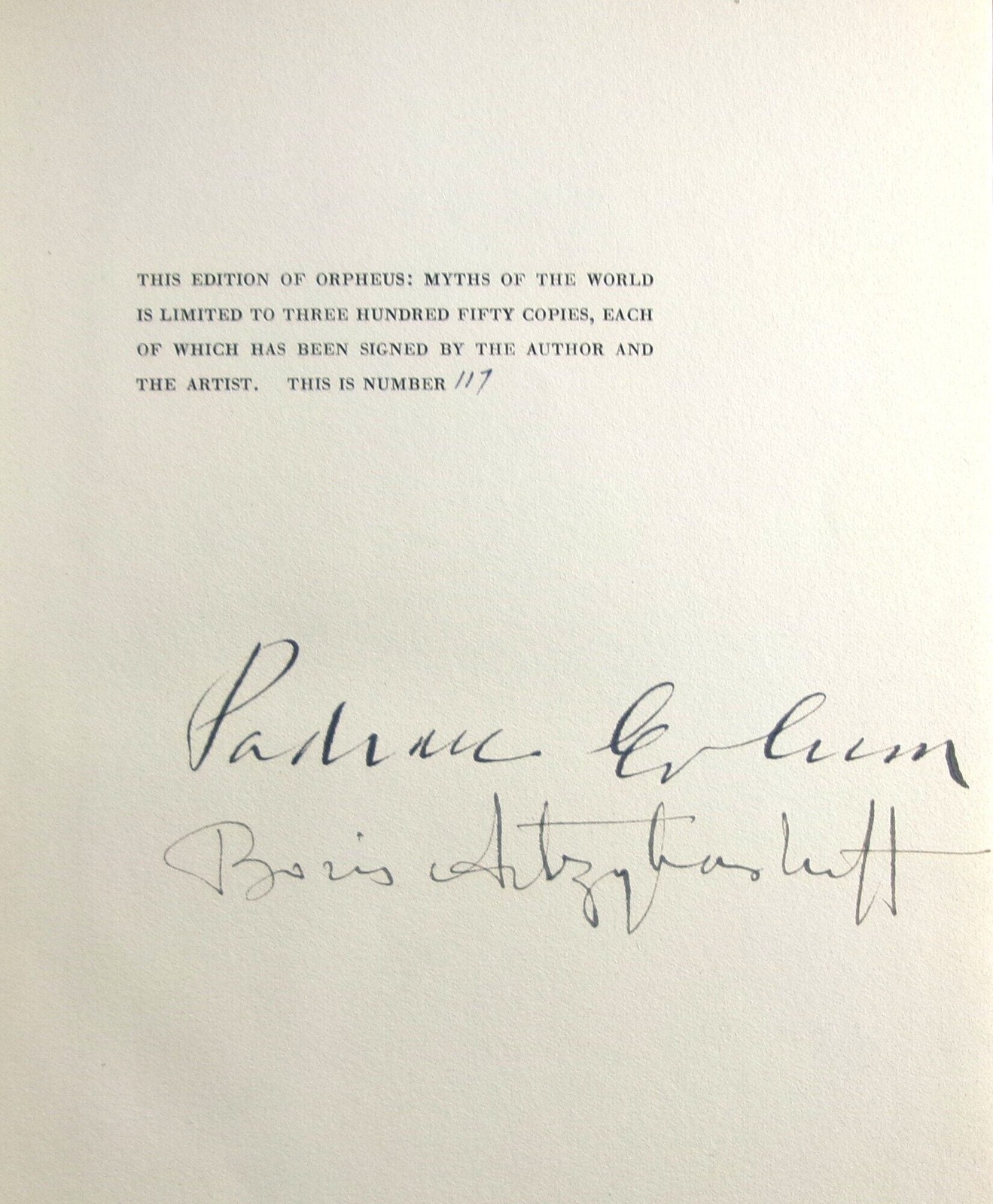 Padraic Colum / Orpheus Signed 1930