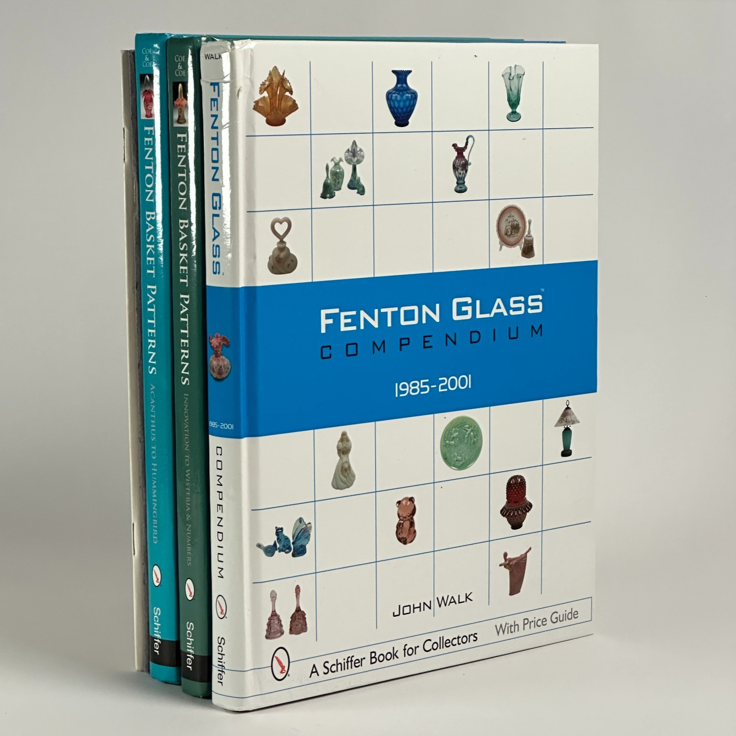 Lot of 4 Fenton Art Glass Reference Books: “Compendium” & “Basket Patterns”