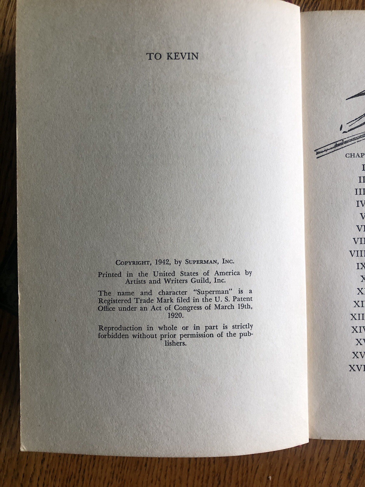 Superman by George Lowther, 1942 First Edition, Random House, Color Illustration