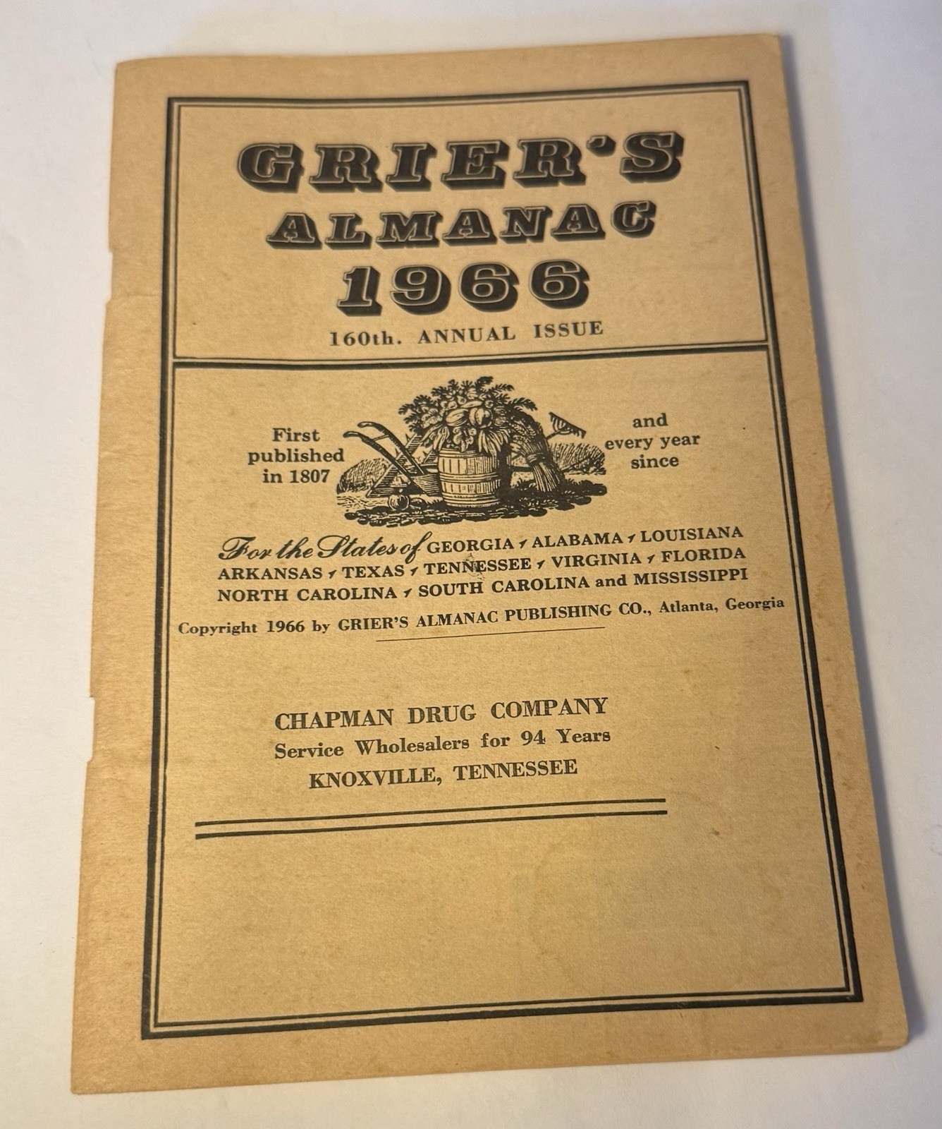 Grier’s Almanac 1966 160th Annual Issue Vintage