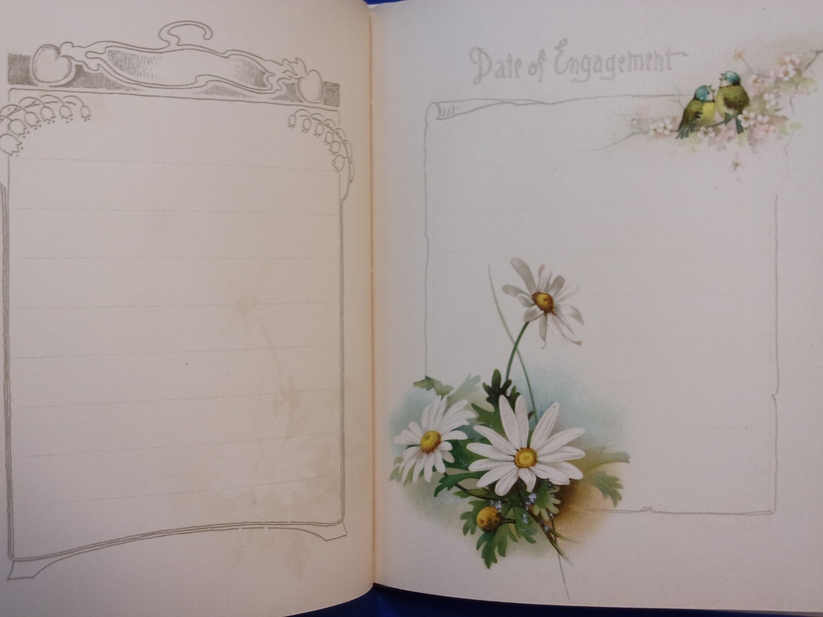 Ca. 1906 Unused Chromolithographed BRIDAL SOUVENIR, London & NY, Nister & Dutton