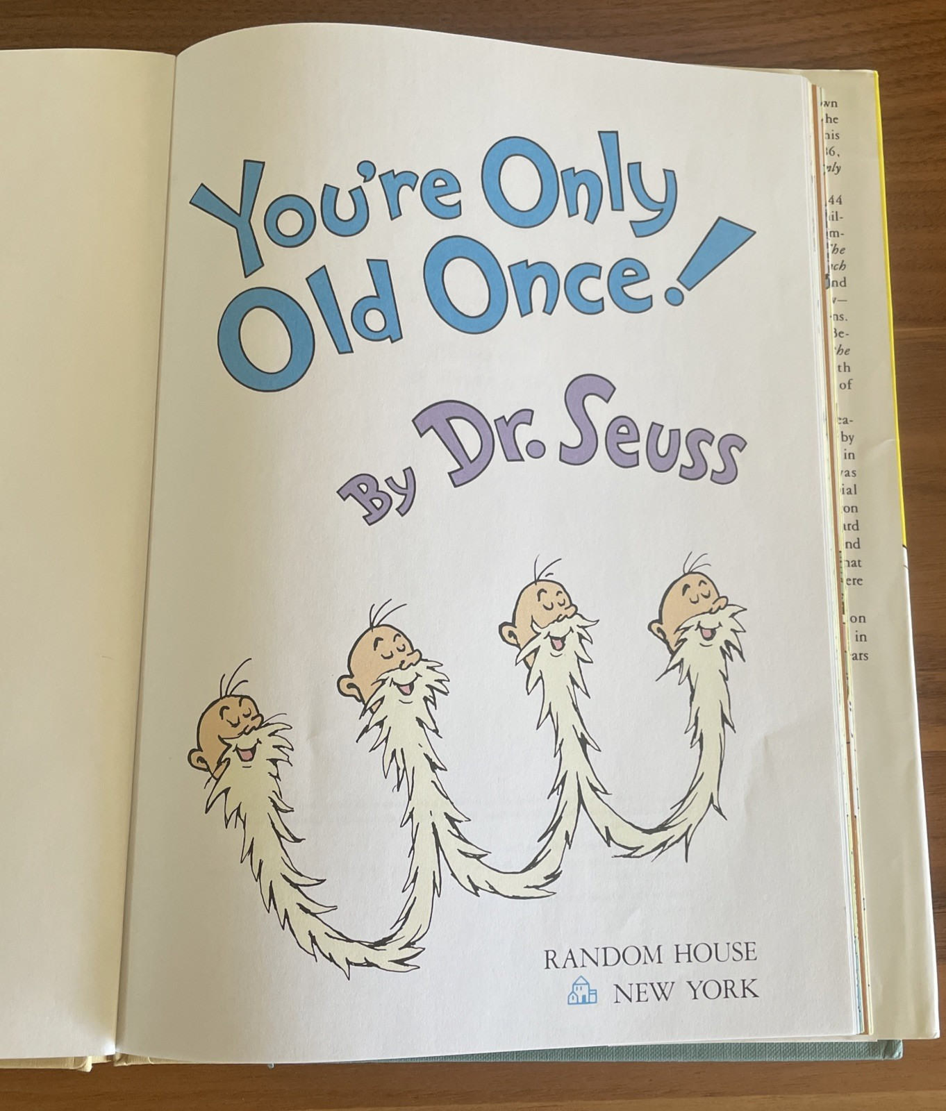 VINTAGE “You’re Only Old Once” By Dr. Seuss 1986 First Edition with Dust Jacket