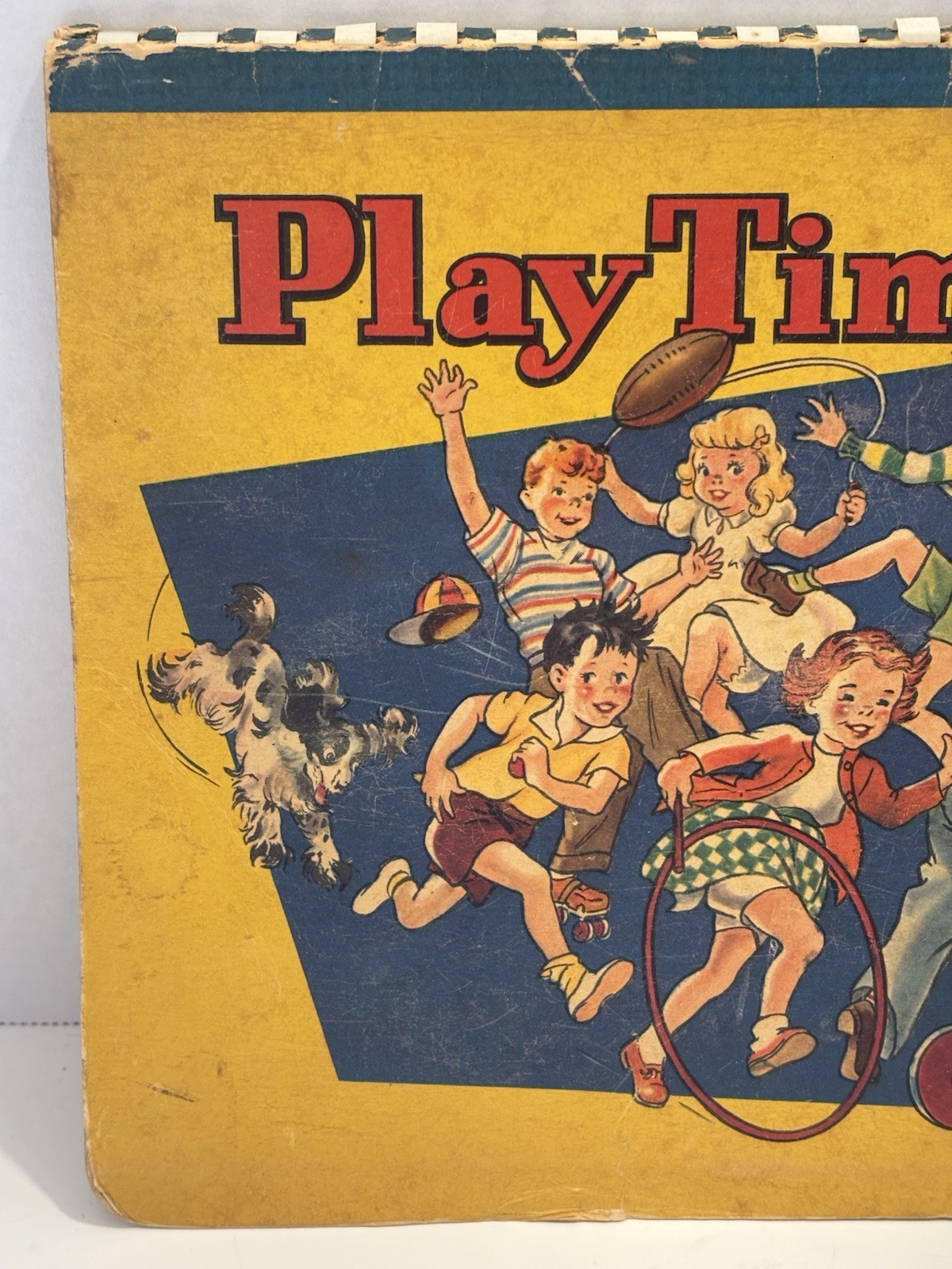 Vintage Play Time In Action Pop Up Book 1949 Softcover Spiral Bound