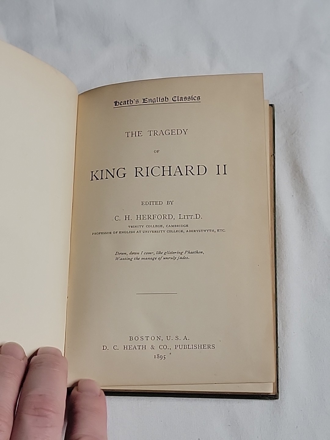 1895 Heath’s English Classics Hard Cover Books THE ARDEN SHAKESPEARE