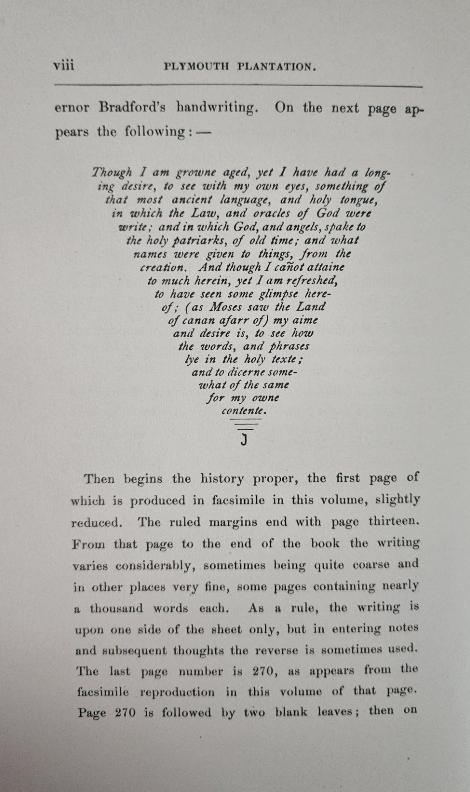 The Bradford History “Of Plymouth Plantation”-From The Original Manuscript