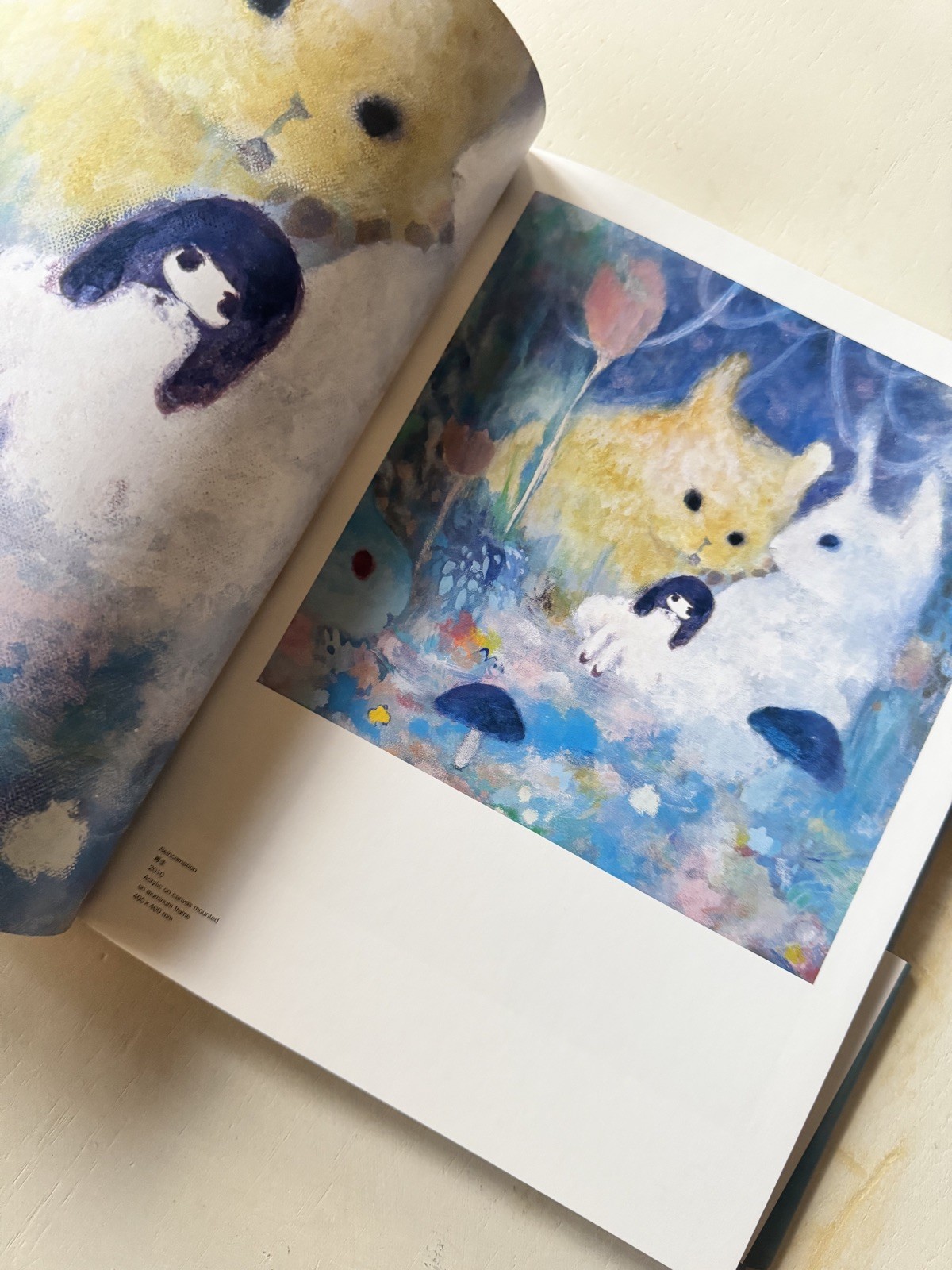hand signed OB – Melting Flower Flows Away book with unique drawing rare 2021