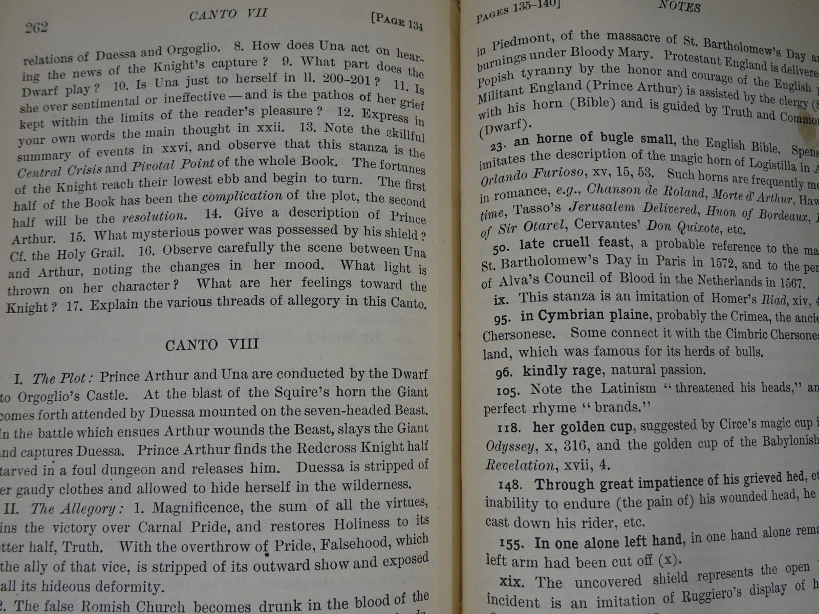 Edmund Spenser’s The Faerie Queene Book 1 1908 MacMillan w Introduction & Notes
