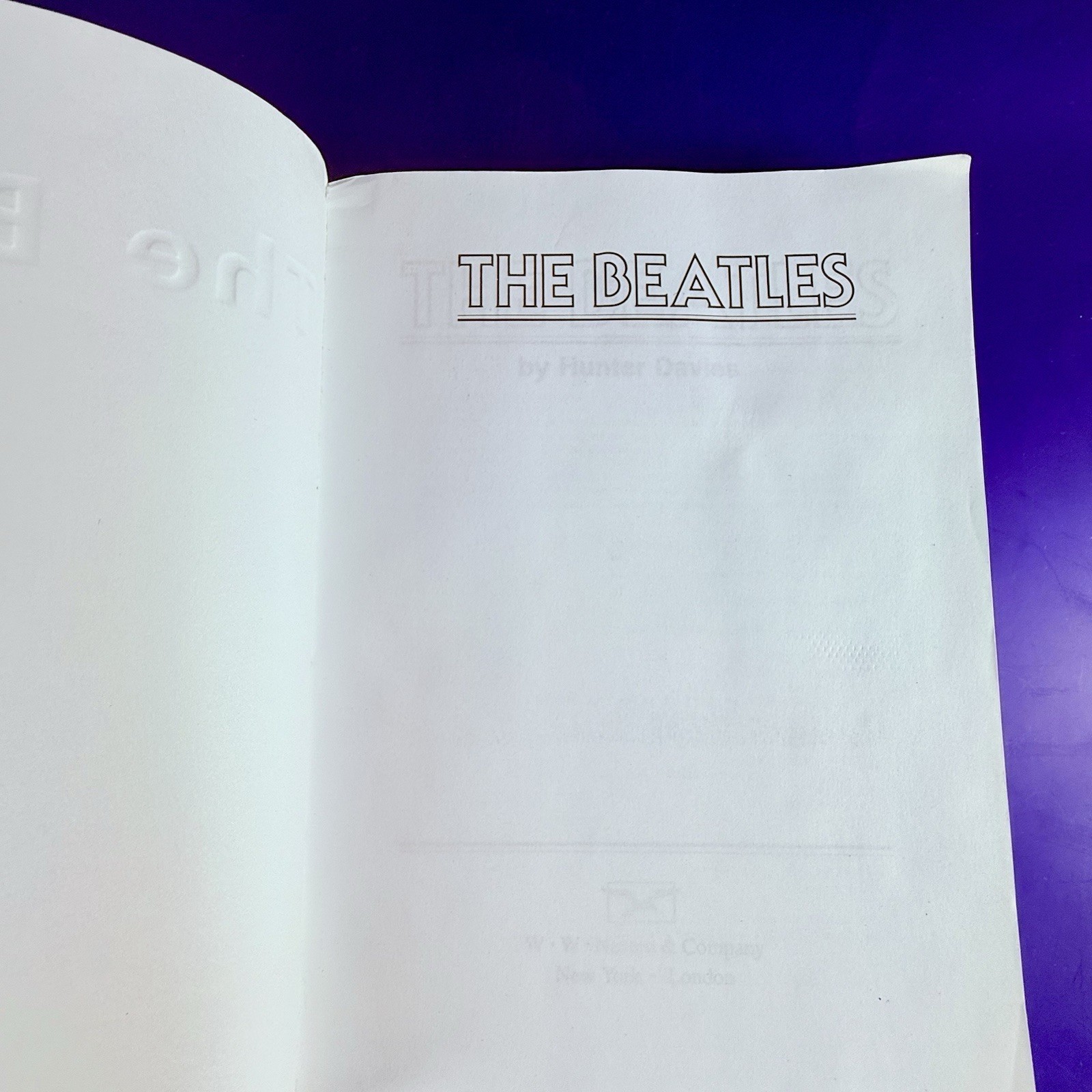 BEATLES “HUNTER DAVIES REVISED BIO” 1996 SOFT COVER BOOK 416 pages