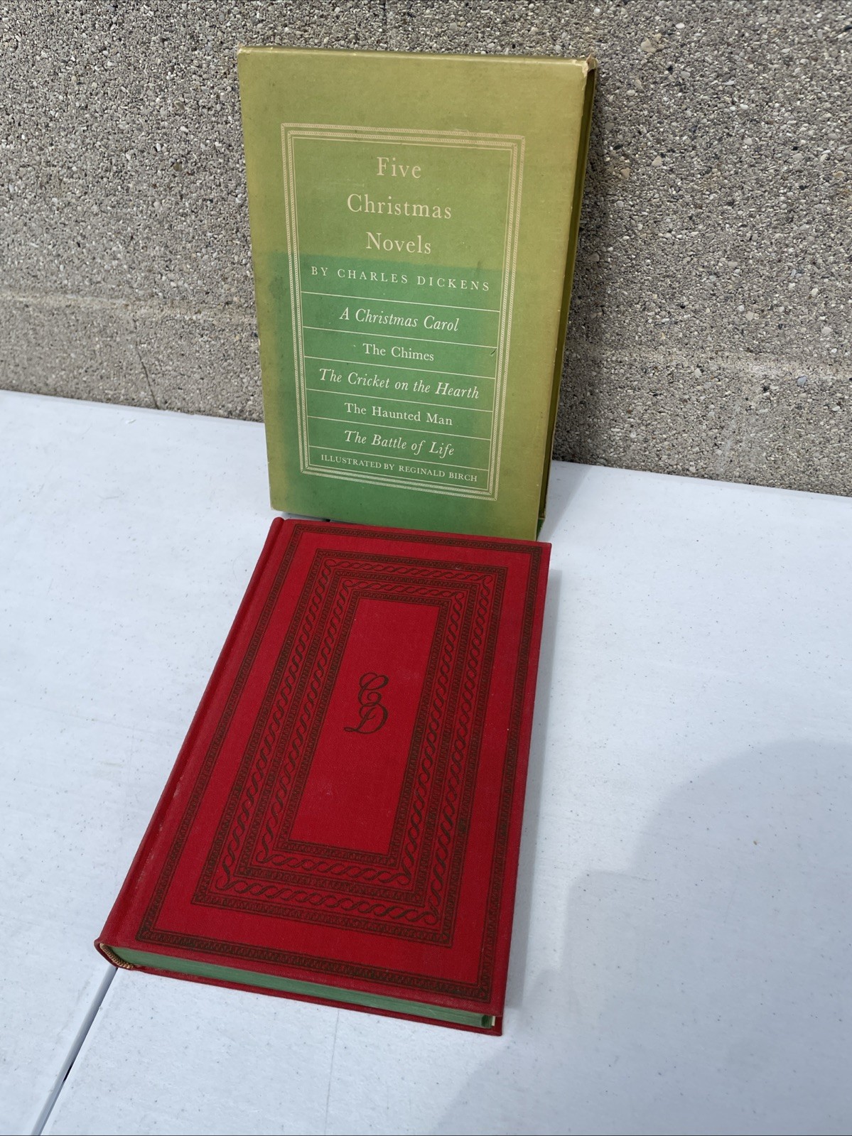 FIVE CHRISTMAS NOVELS, Charles Dickens, 1939, HERITAGE PRESS, Slipcase/Very Good