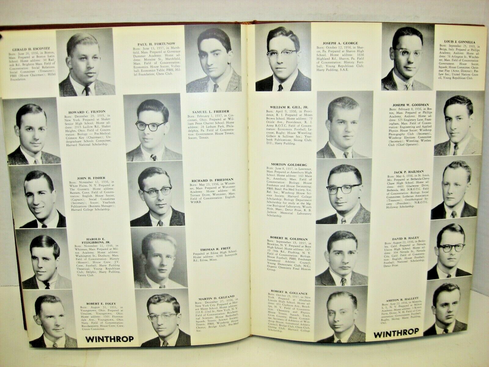 1958 Harvard Three Twenty Two (322), Harvard University, Cambridge MA Yearbook