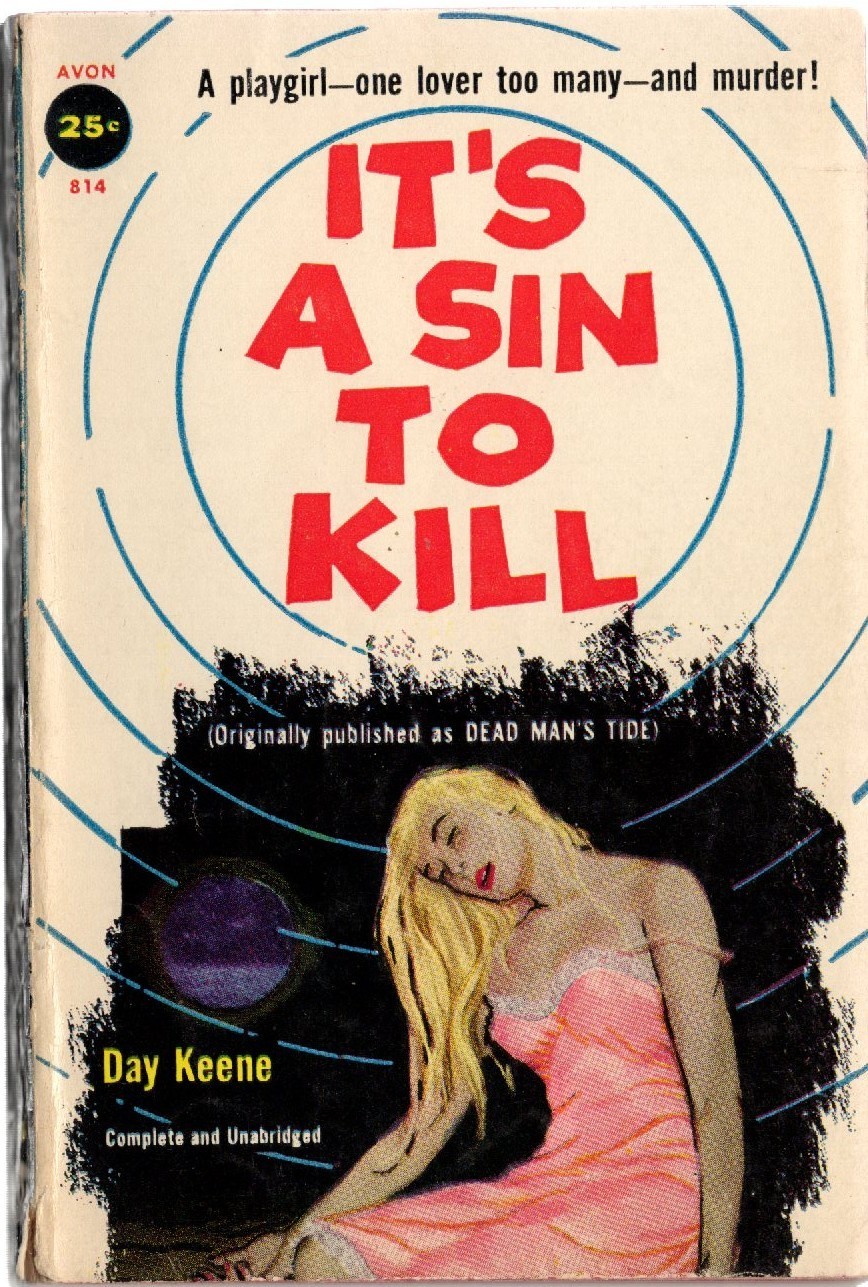 Avon Book T814 It’s A Sin To Kill by Day Keene Vintage Sleaze Mystery Paperback