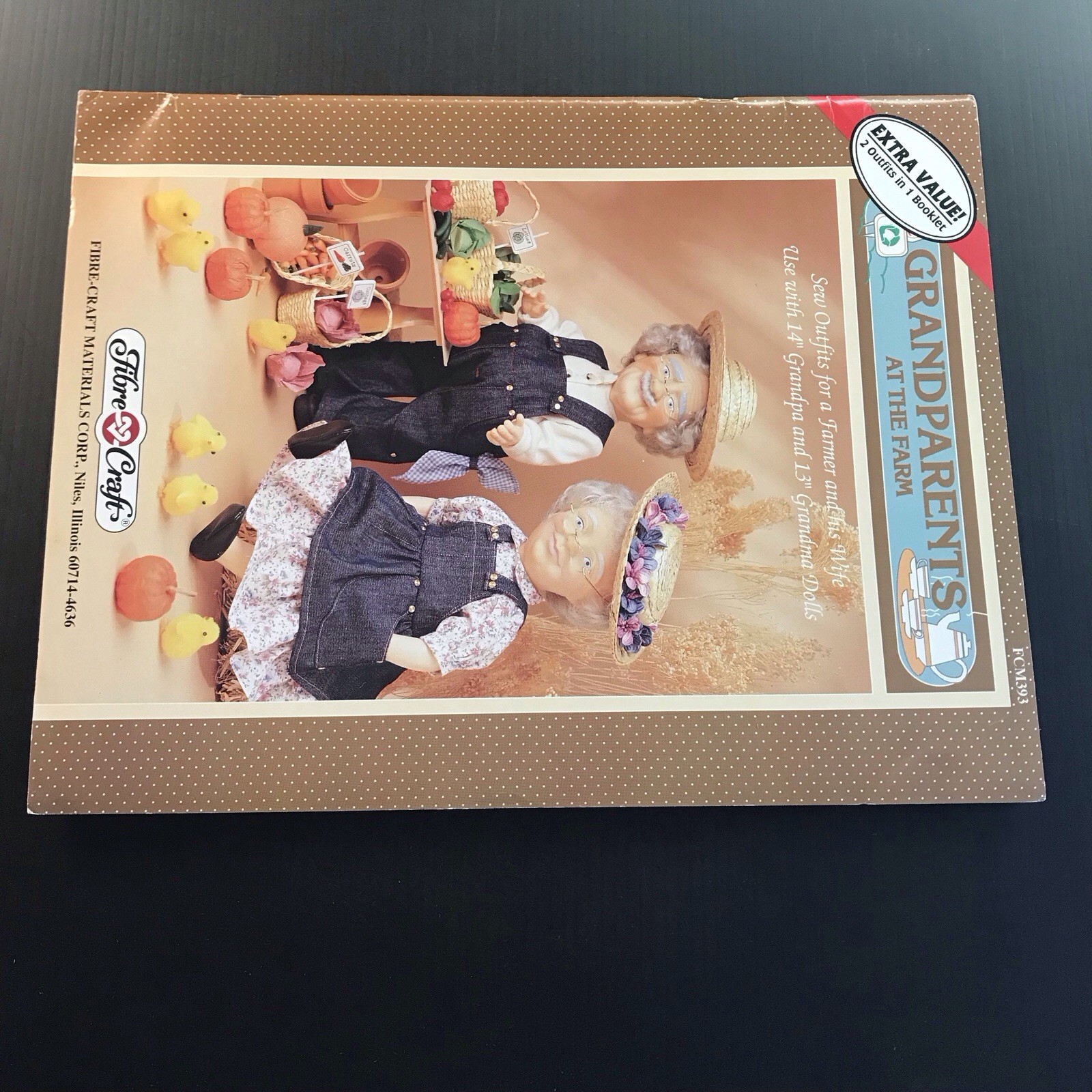 Grandparents at the Farm Doll Clothes Patterns Fibre-Craft 1993 FCM393