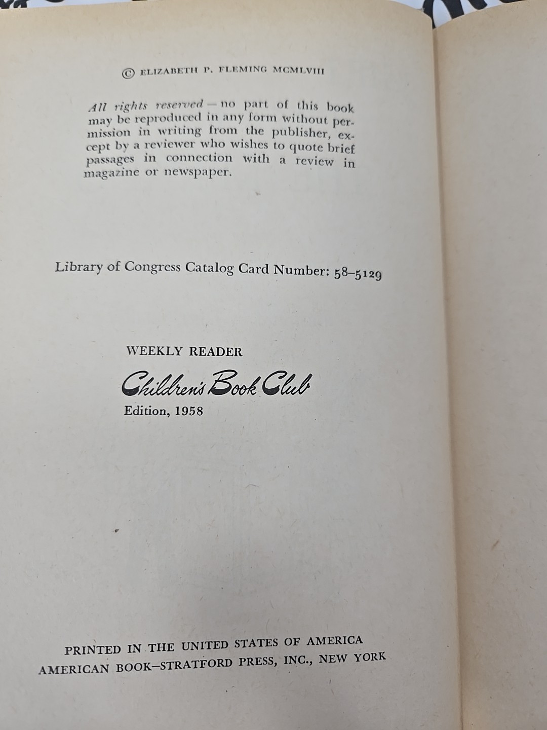 Gift From the Mikado by Elizabeth P Fleming (HCDJ 1958) Weekly Reader
