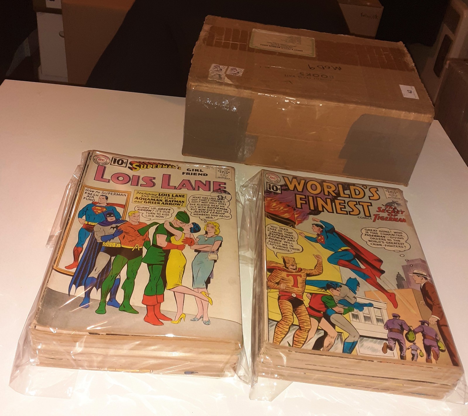 Huge DC COMICS EARLY SILVER-AGE lot USA 1961-65 Batman Superman Flash 80pg GIANT