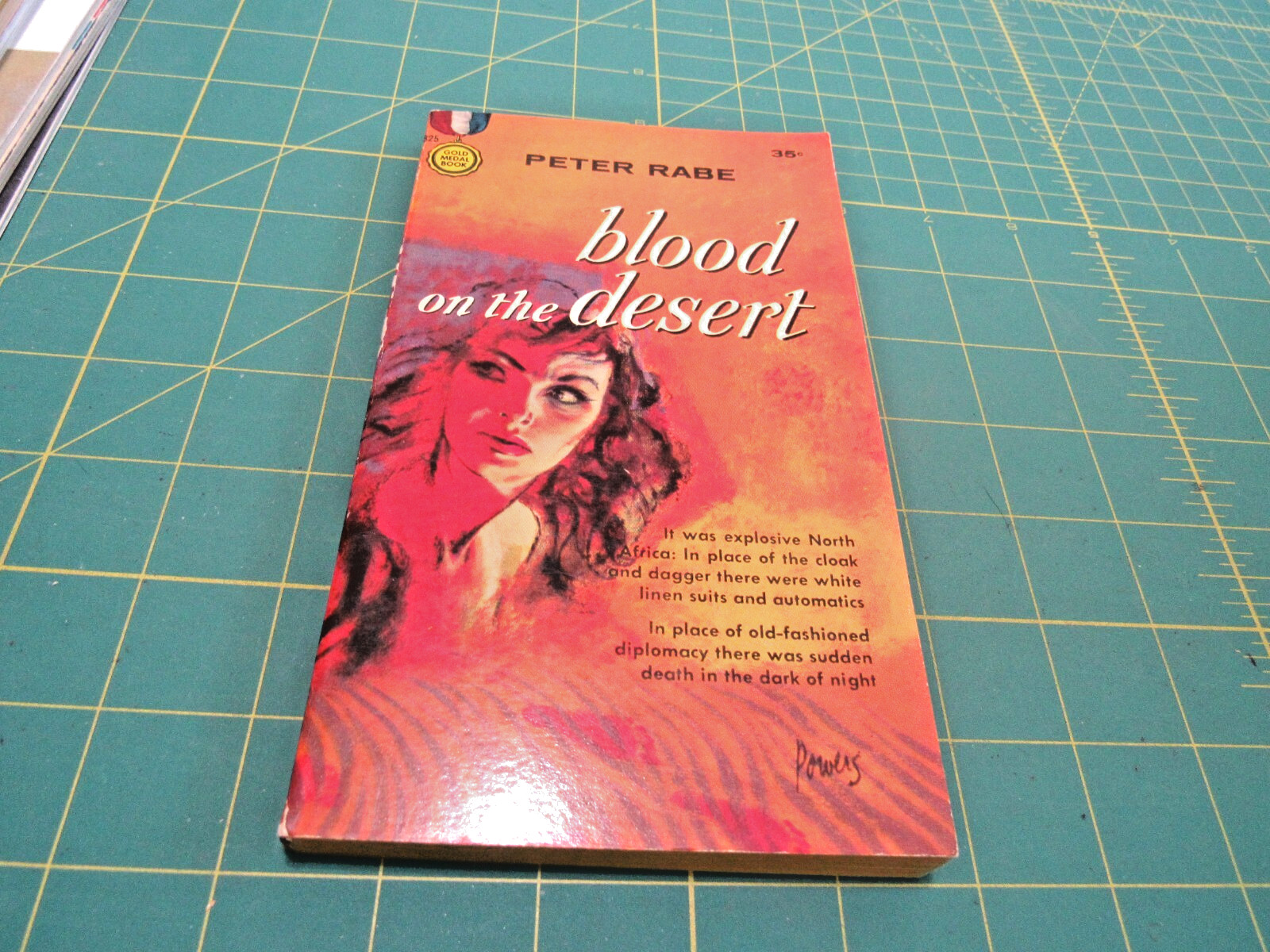 BLOOD ON THE DESERT BY PETER RABE 1958 GOLD MEDAL PULP ERA ACTION ADVENTURE