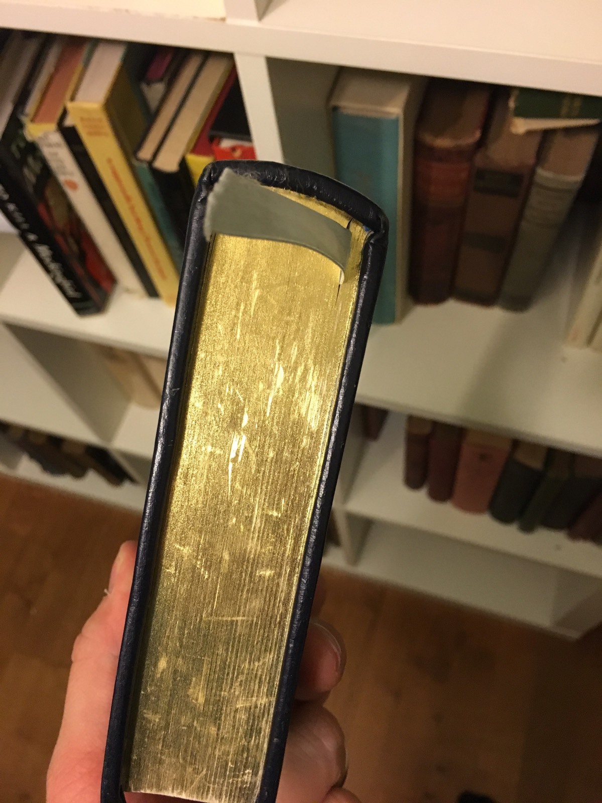 Great Expectations By Charles Dickens Blue Leather Silk Bookmark Gilt Edges