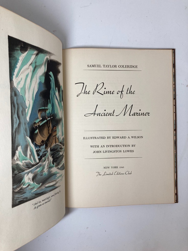 1945 LEC Rime of the Ancient Mariner Coleridge Edward A. Wilson Ostrich Leather