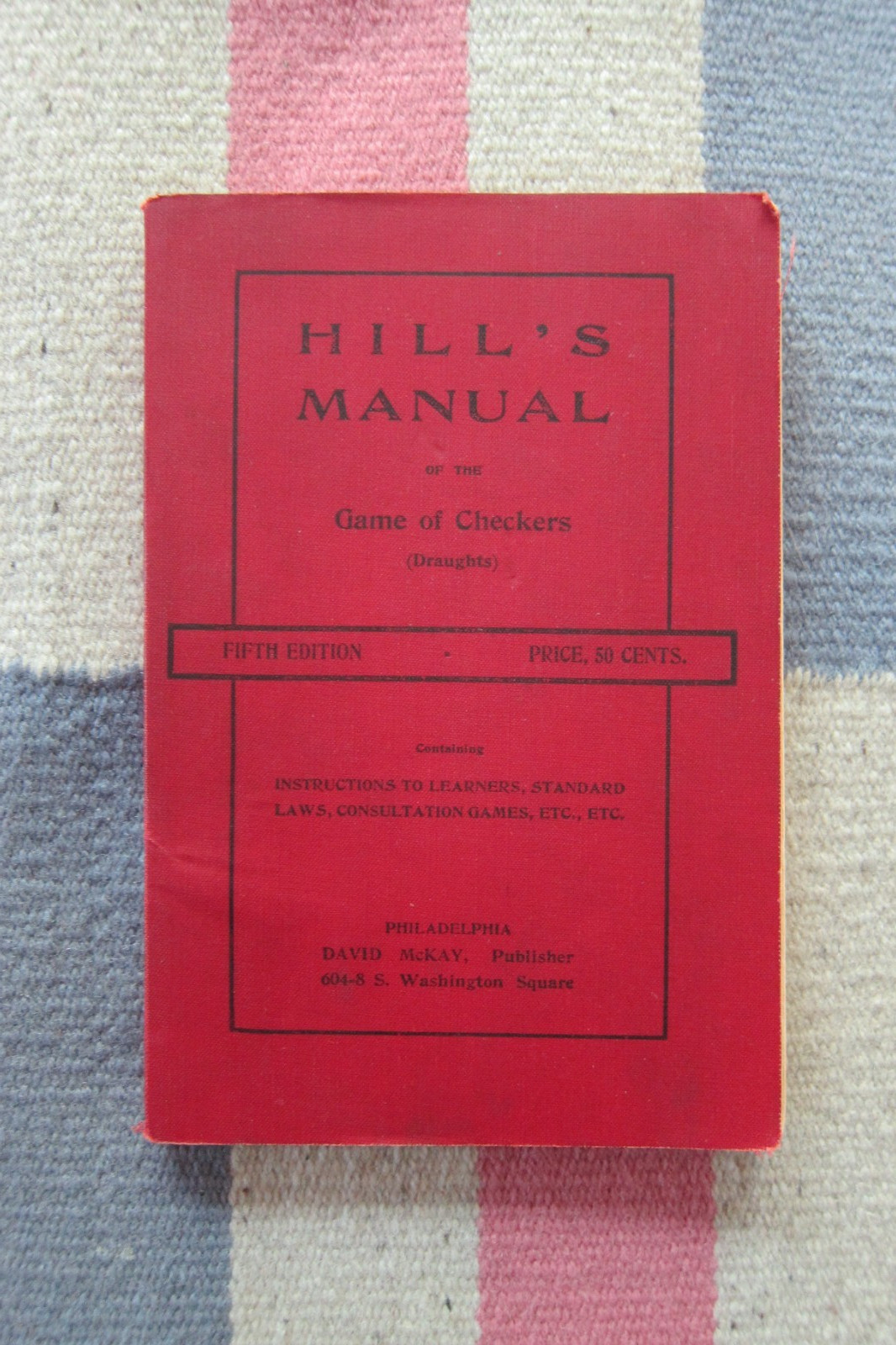 Vintage Hill’s Manual of the Game of CHECKERS (Draughts) Fifth Edition Paperback