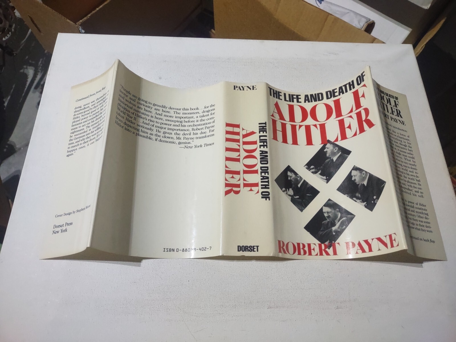 1989 THE LIFE AND DEATH OF ADOLF HITLER HC BOOK BY ROBERT PAYNE WWII MILITARY