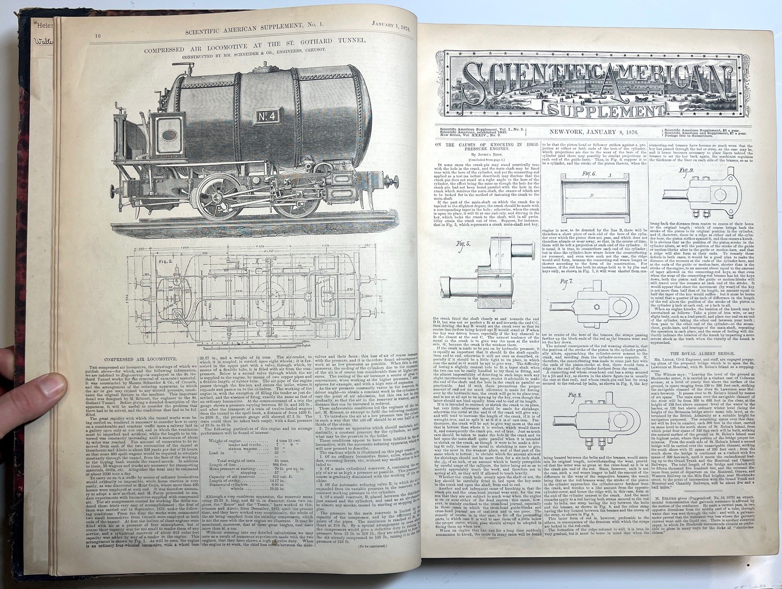 1876 SCIENTIFIC AMERICAN SUPPLEMENT CENTENNIAL EXHIBITION ILLUSTRATED VOLS I II