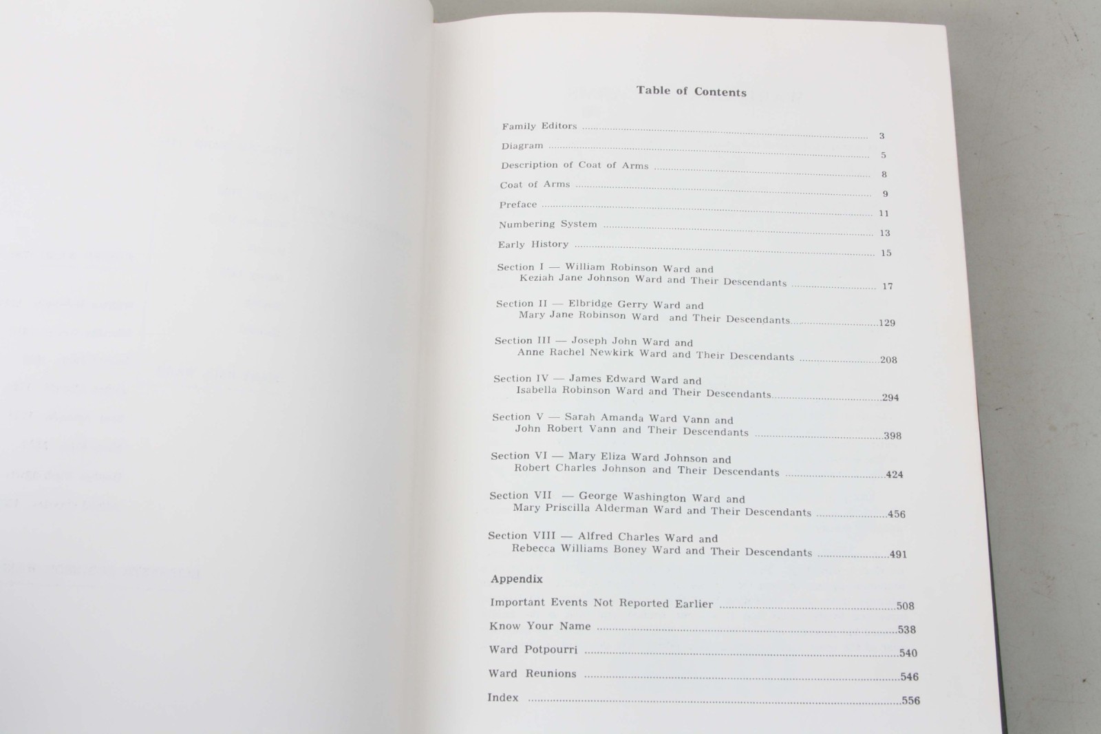History of Alfred & Elizabeth Robinson Ward 1971 Genealogy Book Family Tree NC