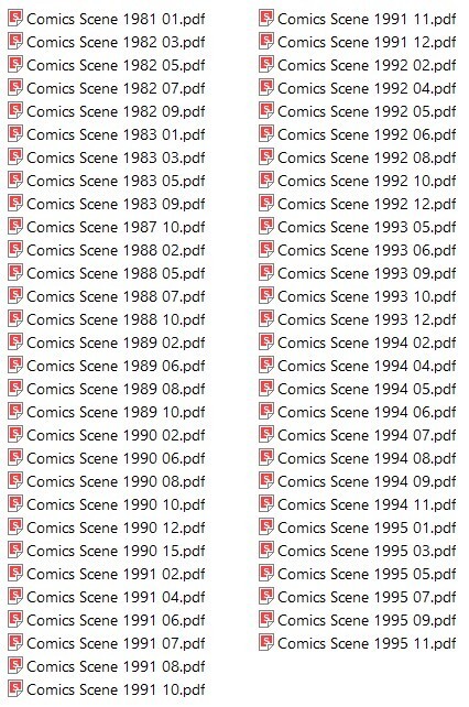 COMICS SCENE MAGAZINE 58 Classic Issue Collection On USB Flash Drive