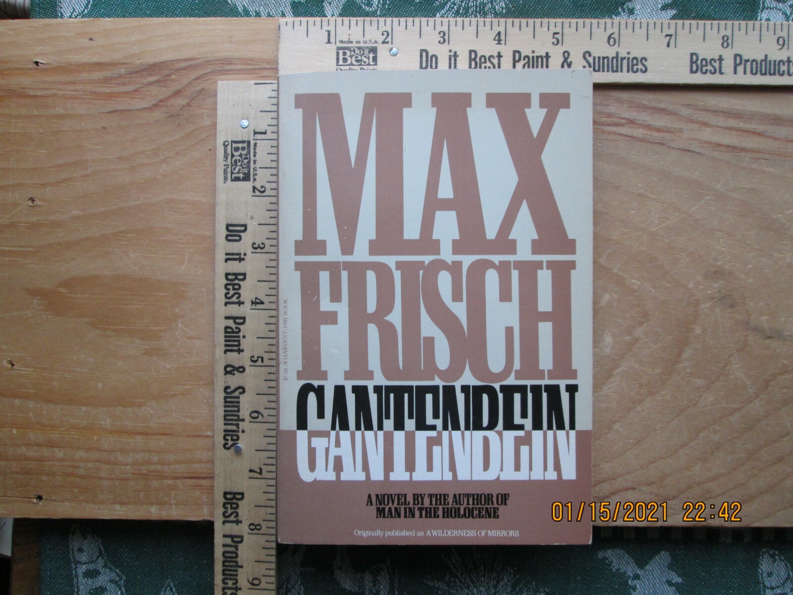 Gantenbein – max frisch 1982