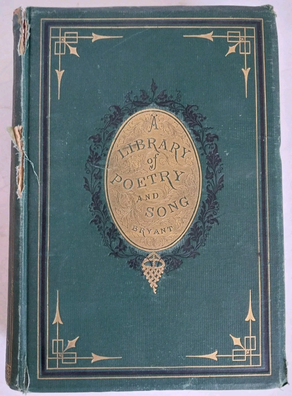 A Library of Poetry and Song By William Cullen Bryant 1874 Hardcover